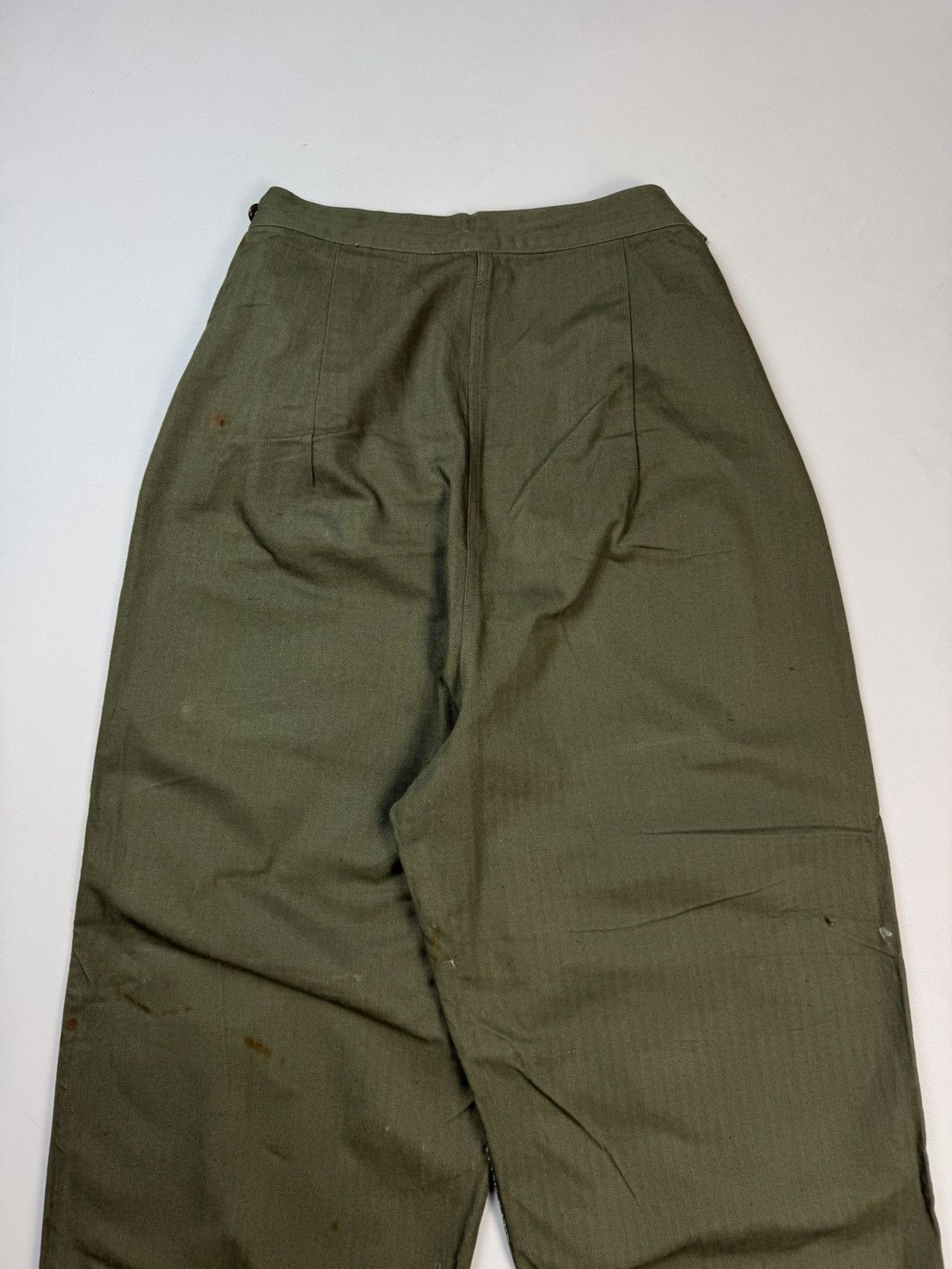 Vintage Original WW2 US Army Corps HBT Herringbone Twill Slack Pants Size 27" / US 4 / IT 40 - 18 Thumbnail