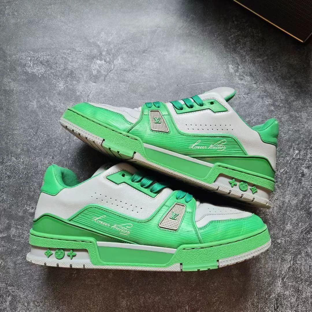 Louis Vuitton Louis Vuitton Training Green Lowtop Sneakers 41 Men Size US 8.5 / EU 41-42 - 1 Thumbnail