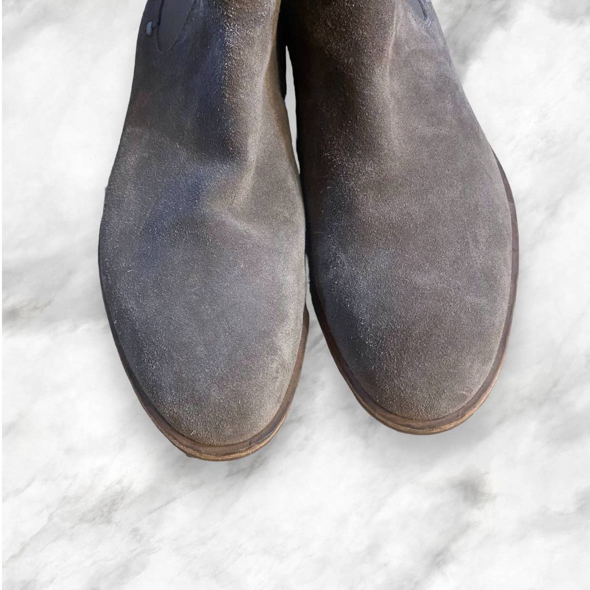 Frye Frye Men's Gray Beige Genuine Suede Chelsea Boots Size 8.5 Size US 8.5 / EU 41-42 - 2 Thumbnail