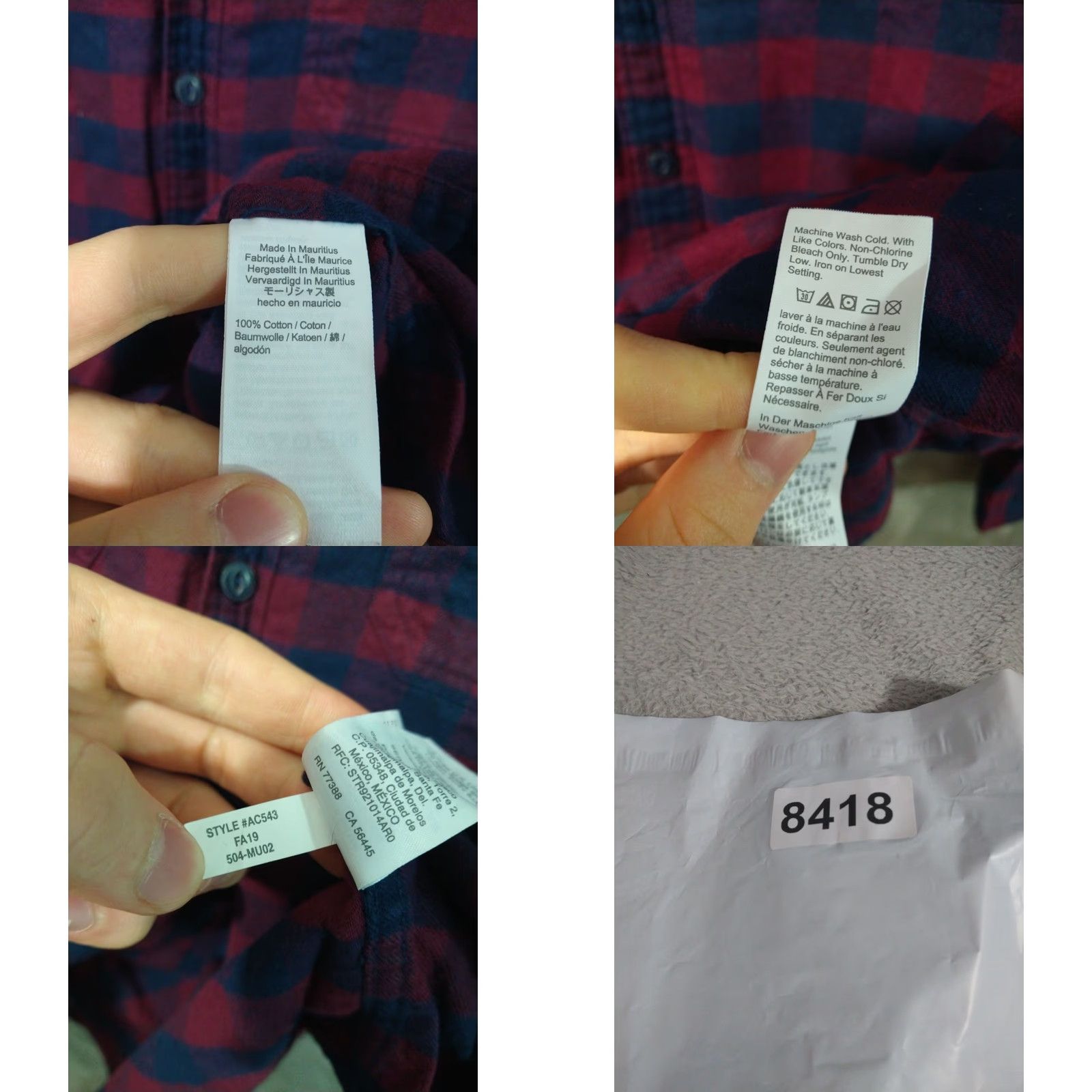 J.Crew J.CREW Shirt Mens Medium Red Blue Plaid Flannel Button Up Long Sleeve Cotton Size US M / EU 48-50 / 2 - 8 Thumbnail