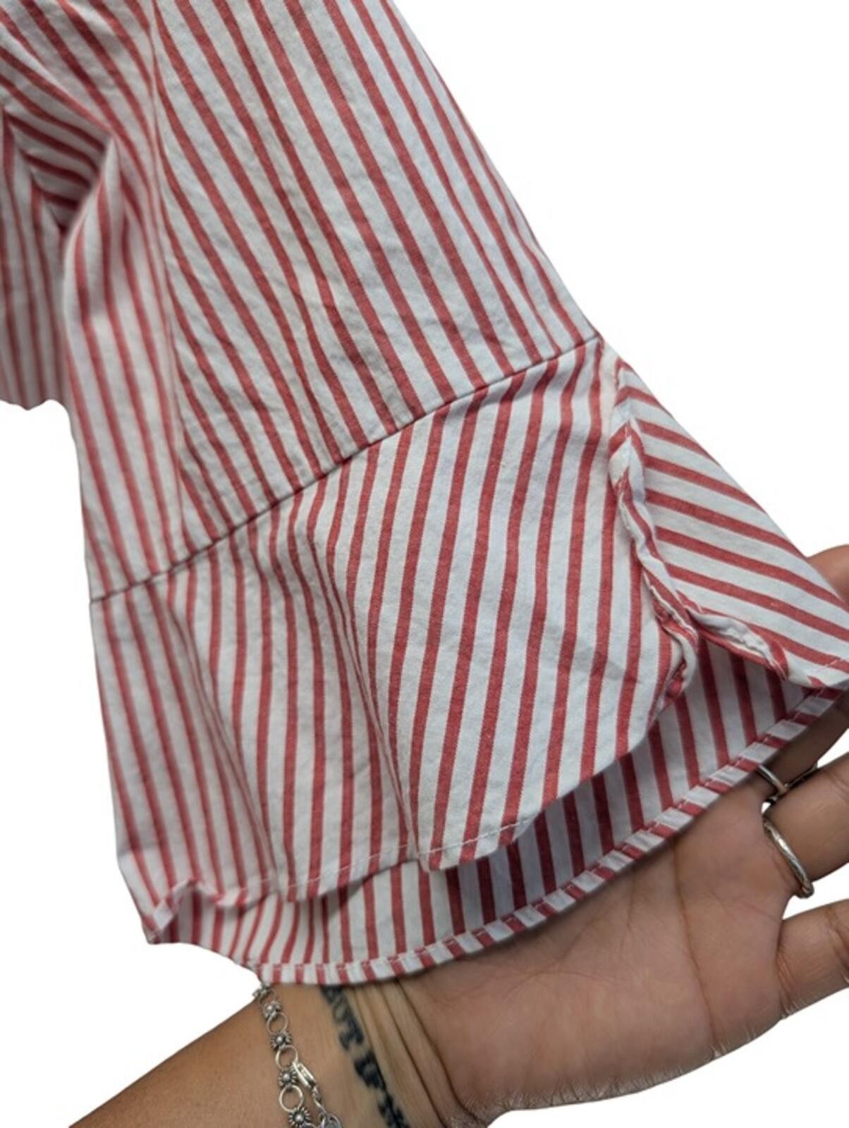 Jones New York Jones New York Signature Red & White Striped Blouse Top M Size M / US 6-8 / IT 42-44 - 3 Thumbnail