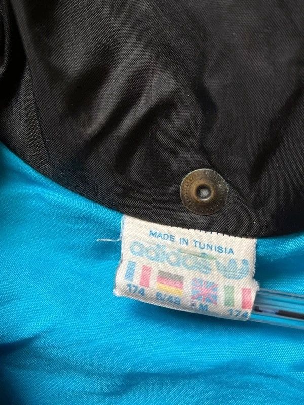 Adidas OG Adidas Vintage 80s Jacket Very Rare Black Aqua Blue Sz M Size US M / EU 48-50 / 2 - 6 Thumbnail