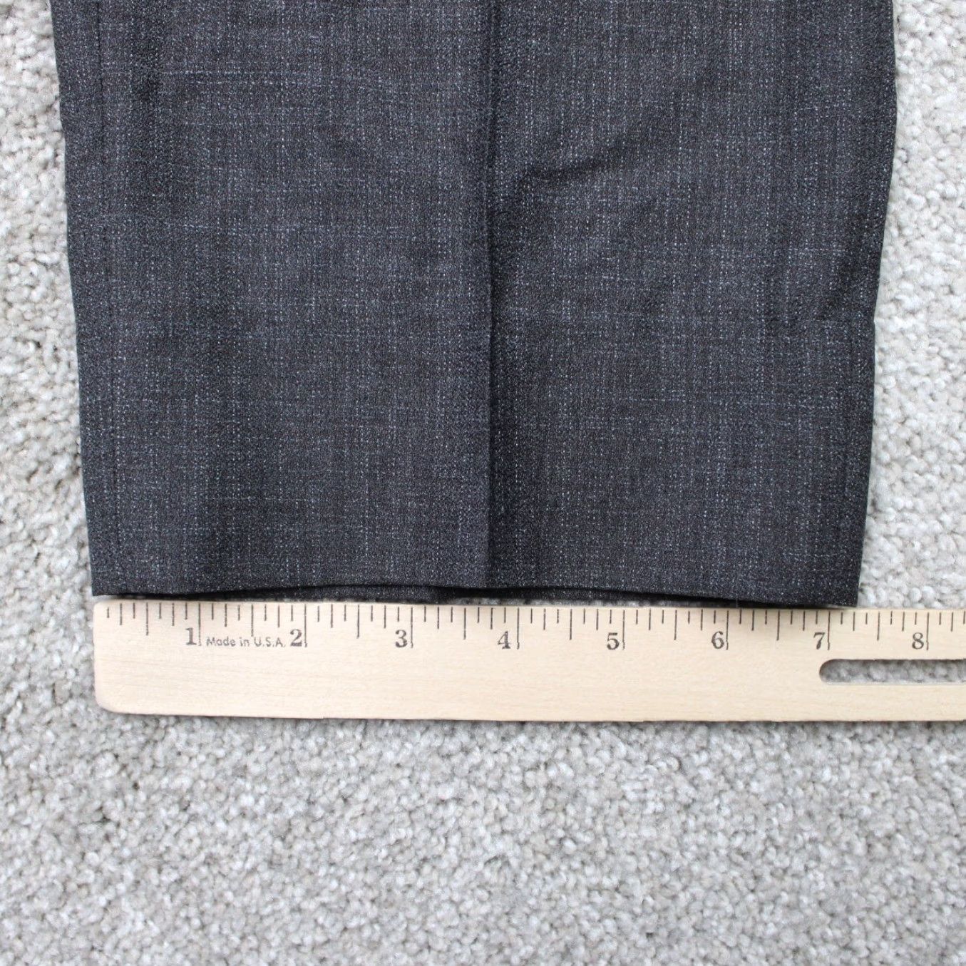 Ted Baker Ted Baker London Pants Mens 36R Gray Solid Wool Flat Front Straight Back Pocket Dress Pants Size US 36 / EU 52 - 5 Thumbnail