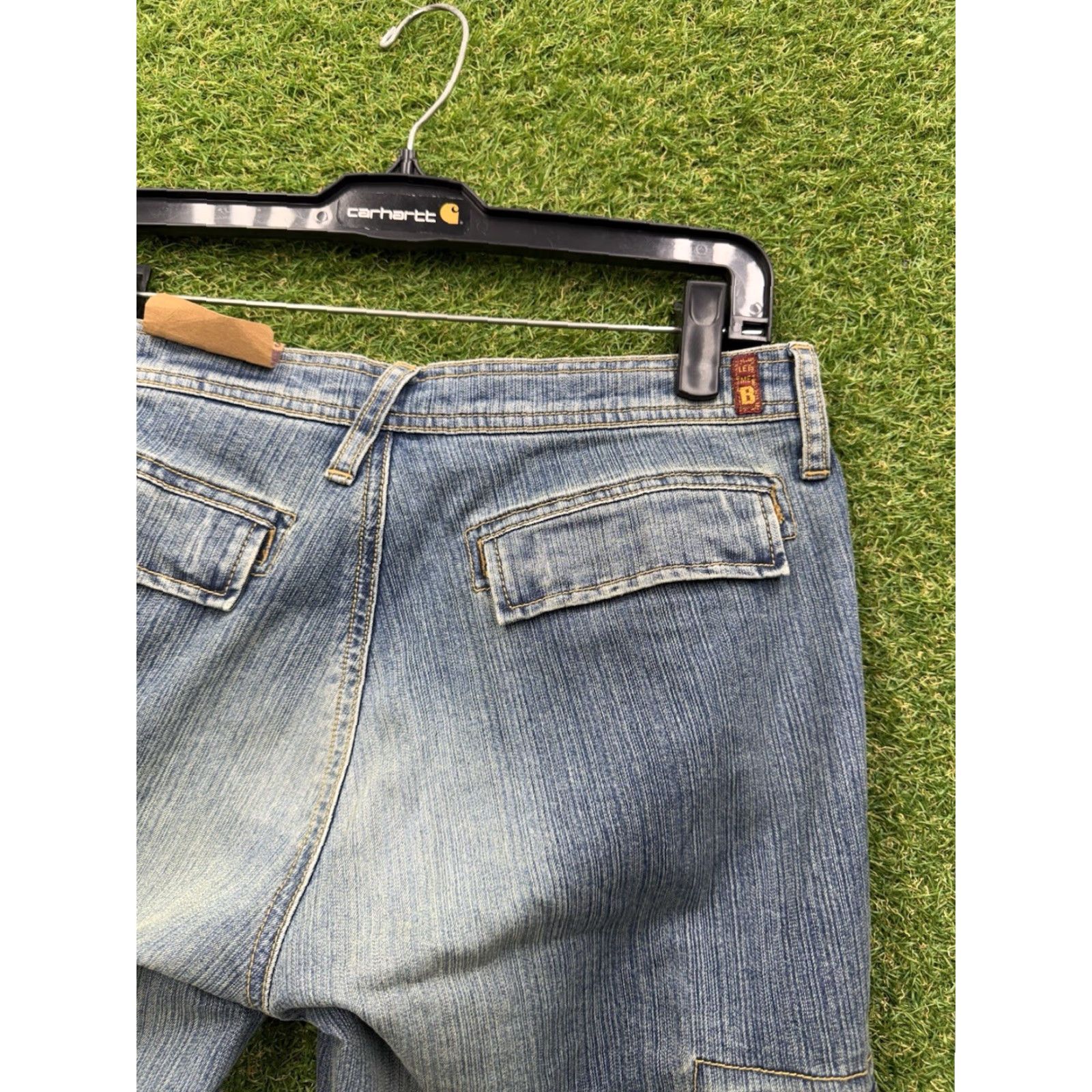 Vintage Y2K Bongo Denim Pants 11 Mid Rise Stretch Distressed 90s Cargo Womens Size 32" / US 10 / IT 46 - 5 Thumbnail