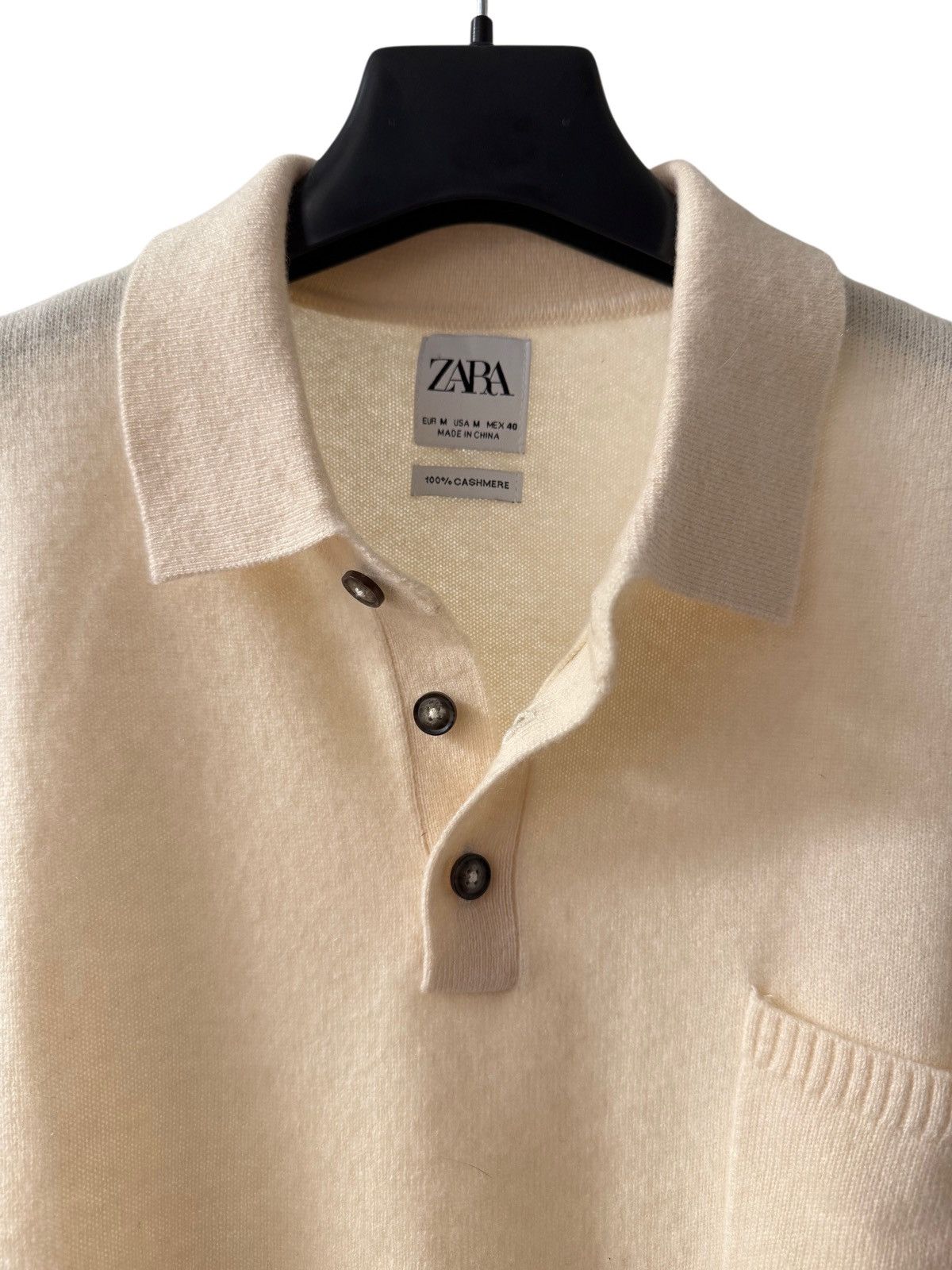 Zara ZARA 100% CASHMERE KNIT POLO SWEATER Size US M / EU 48-50 / 2 - 3 Thumbnail