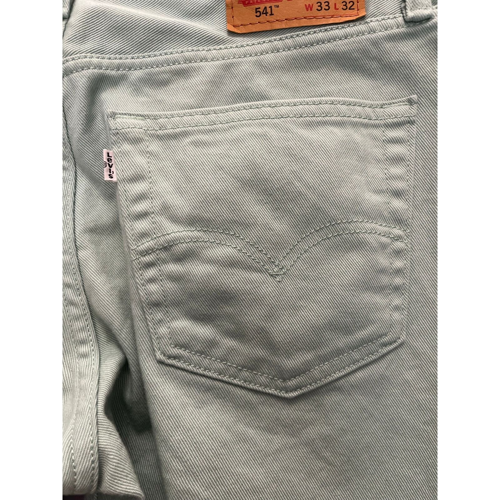Levi's Levis Mens 541 Jeans Athletic Fit Stretch Green Size 33x32 Size US 33 - 3 Thumbnail