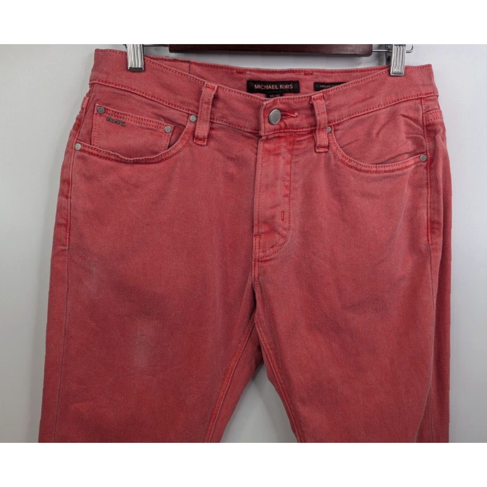 Michael Kors Michael Kors Pants Men's Slim Straight Leg 32 Red Pink Parker Chino Casual Size US 32 / EU 48 - 2 Thumbnail