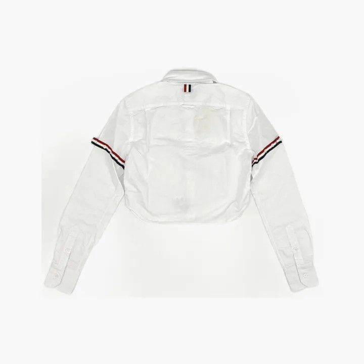 Thom Browne Thom Browne White Crop Long Sleeve Shirt -2507 Size M / US 6-8 / IT 42-44 - 1 Thumbnail