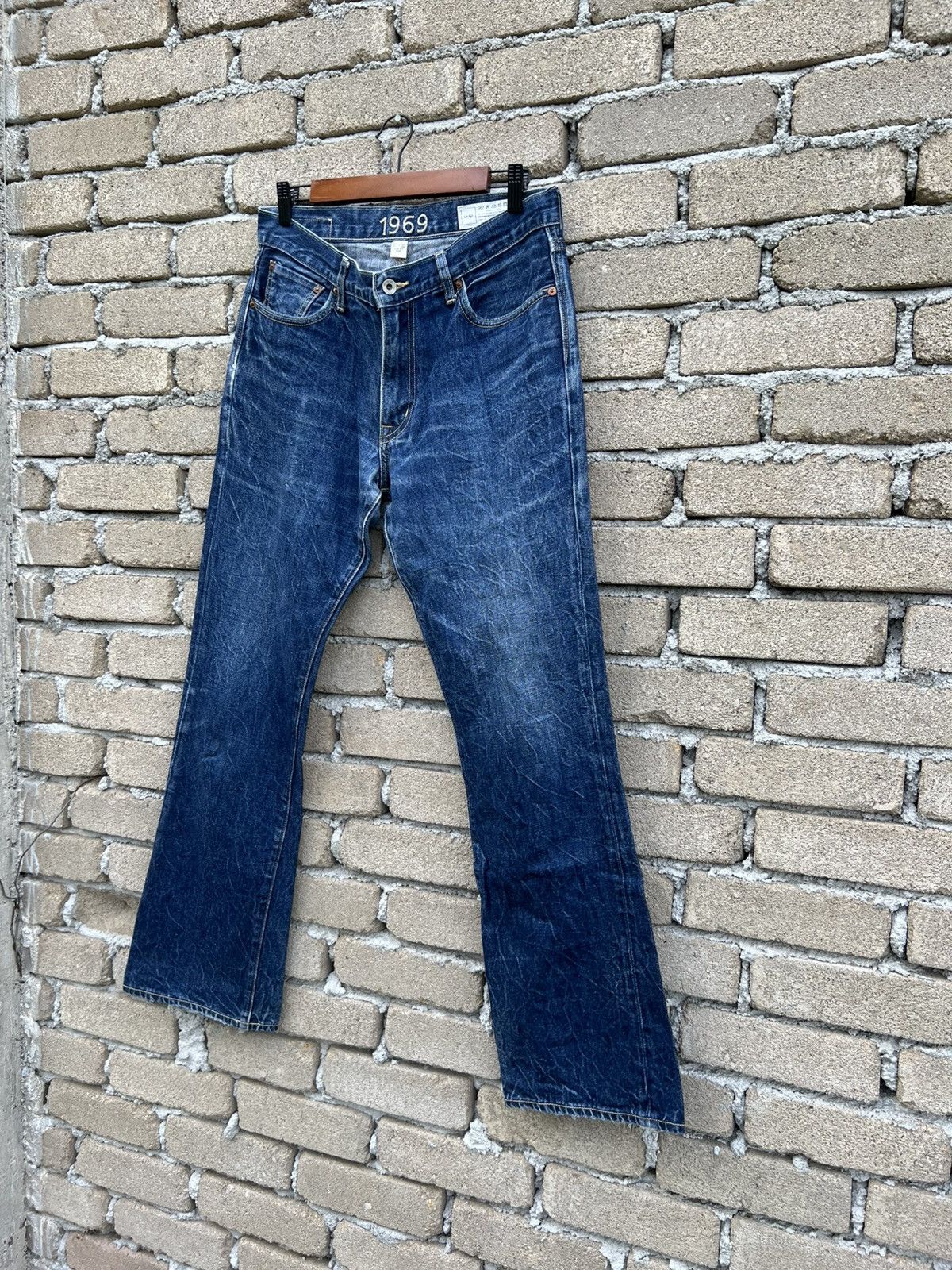 Gap GAP 1969 Denim Jeans Slim Fit Boot Waist 32-33" Size US 32 / EU 48 - 3 Thumbnail