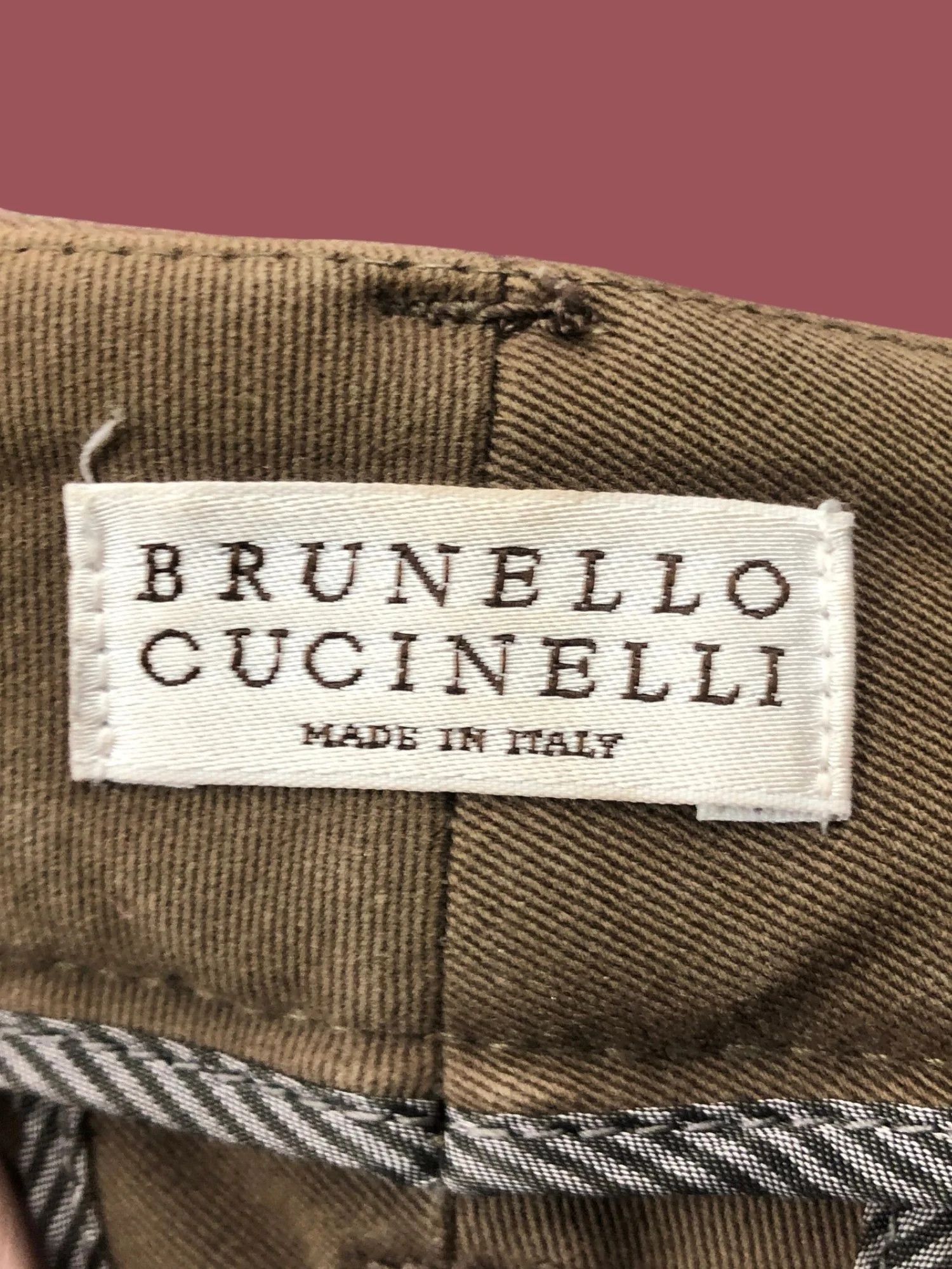 Brunello Cucinelli Brunello Cucinelli Vintage Women's Skinny Twill Pants - M Size 28" / US 6 / IT 42 - 4 Thumbnail