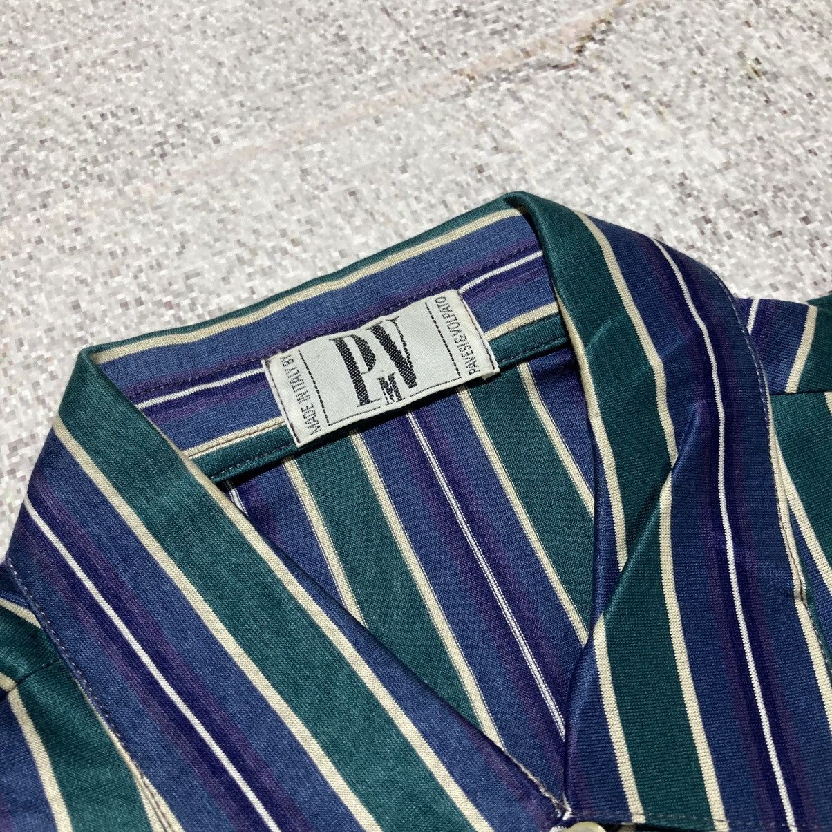 Japanese Brand 🇮🇹 1990s Vintage Pavesi Polvato Silk Striped Shirt Luxury Size US L / EU 52-54 / 3 - 16 Thumbnail