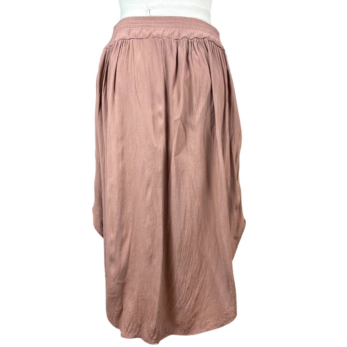 Designer BLUETTE Rose High Low Skirt Elastic Waist Womens (M) Italy Size 30" / US 8 / IT 44 - 2 Thumbnail
