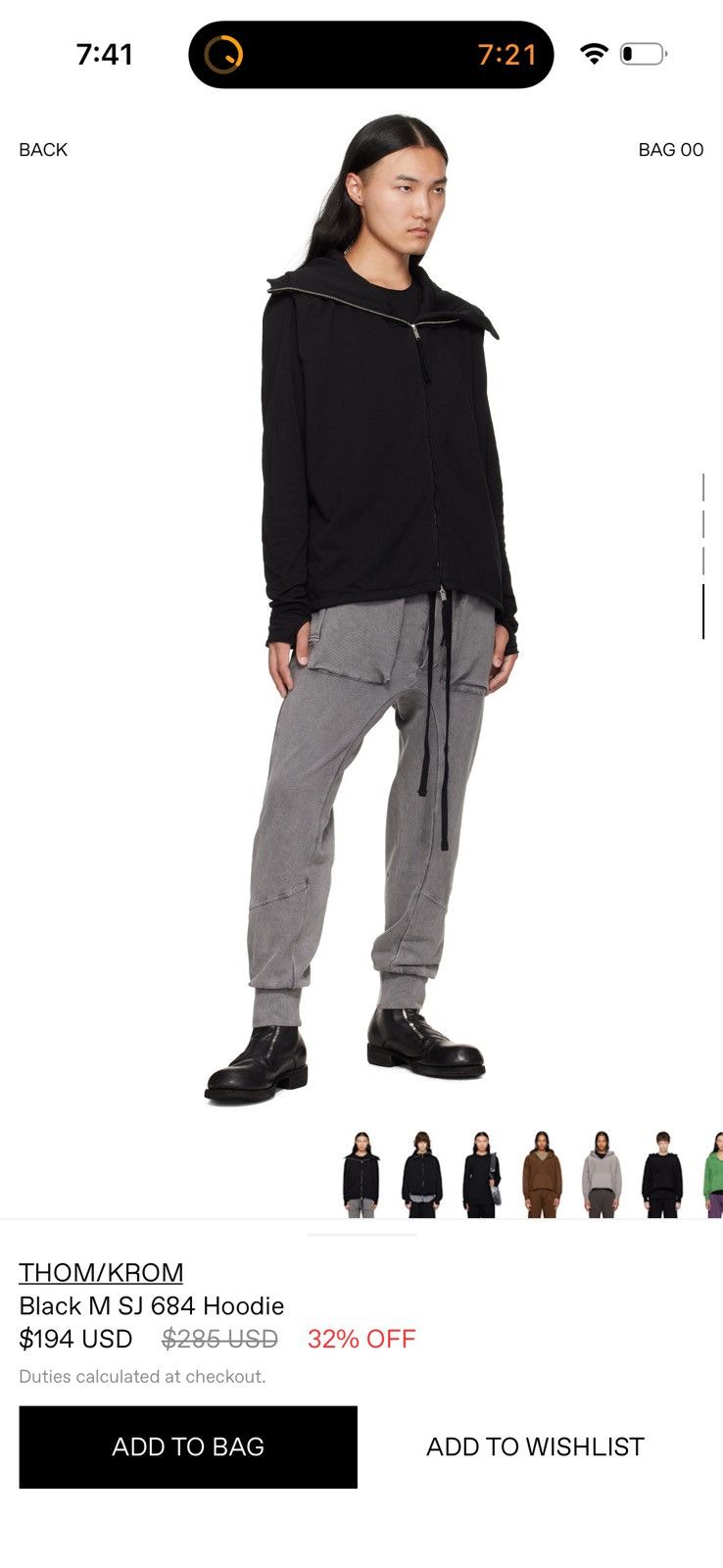 Thom Krom Thom Krom MA-1 Zip Up Hoodie Size US L / EU 52-54 / 3 - 8 Thumbnail