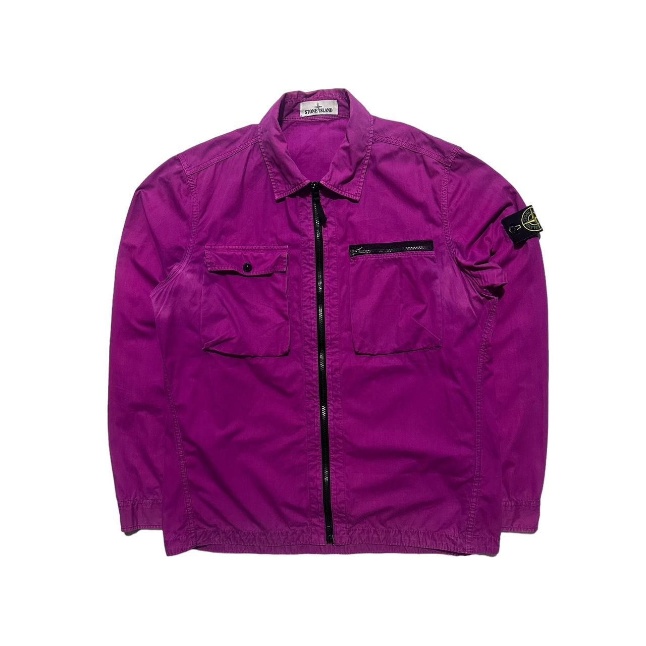 Stone Island Stone Island Zip Up Double Pocket Overshirt Size US XL / EU 56 / 4 - 1 Thumbnail