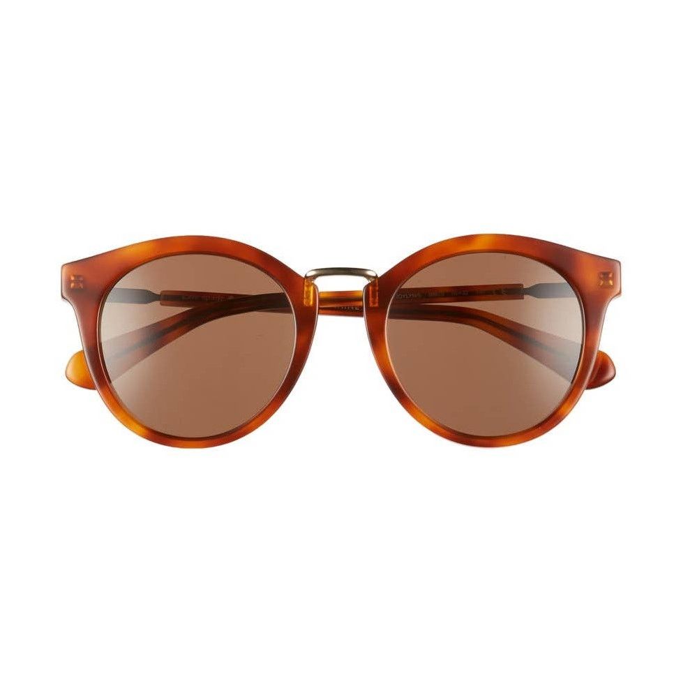 Kate Spade Kate Spade 50MM DARK HAVANA Brown Round Sunglasses Size ONE SIZE - 1 Thumbnail