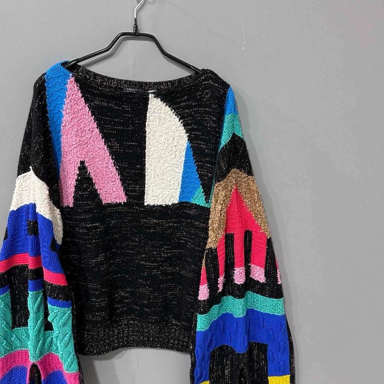 Chanel Chanel Egyptian geometric pattern knitted sweater 2504-Next Size S / US 4 / IT 40 - 2 Thumbnail