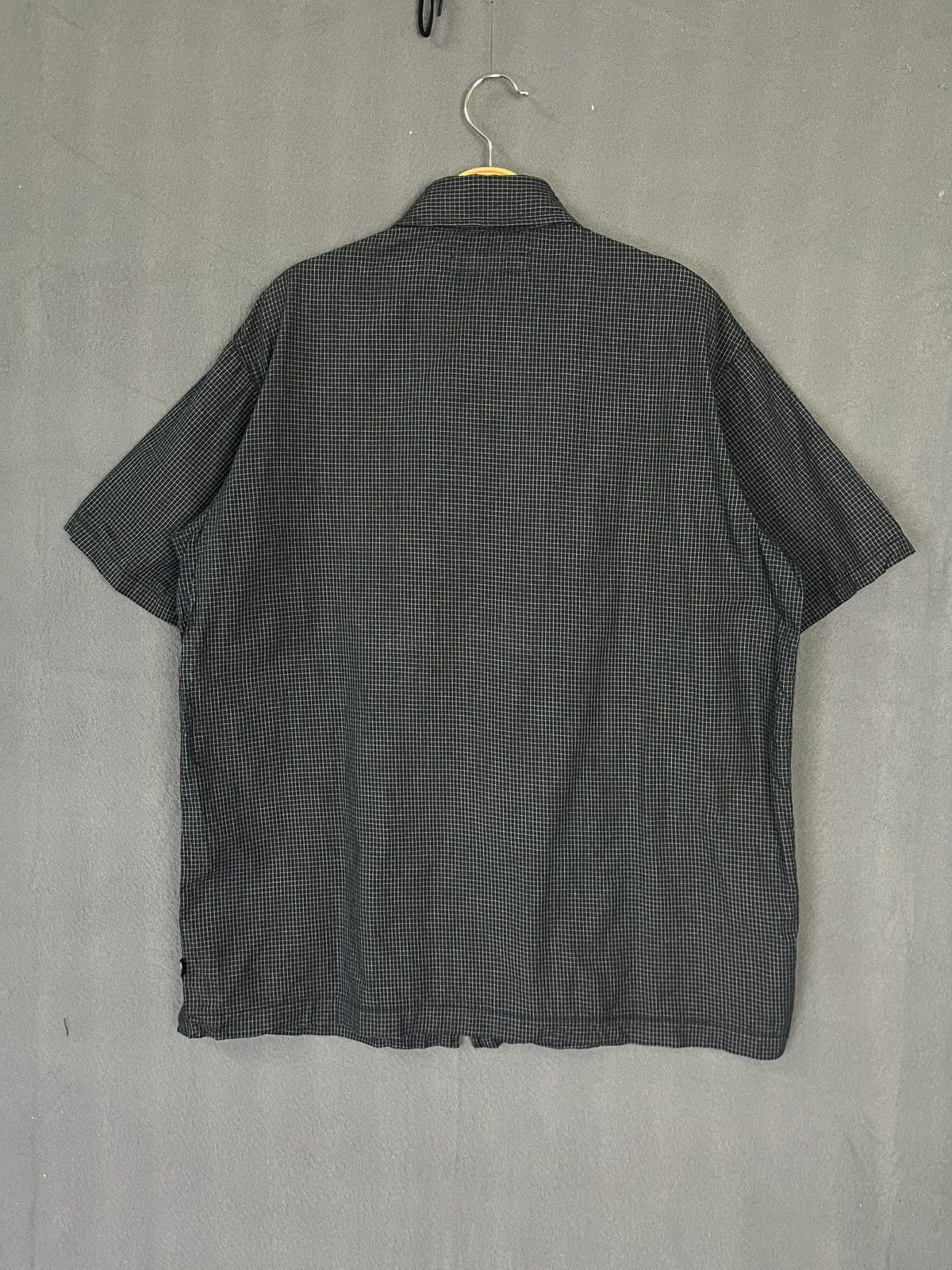 Designer × Japanese Brand × Kansai Yamamoto Kansai Jeans Checkered Double Pocket Zip Up Short Sleeve Size US M / EU 48-50 / 2 - 2 Thumbnail