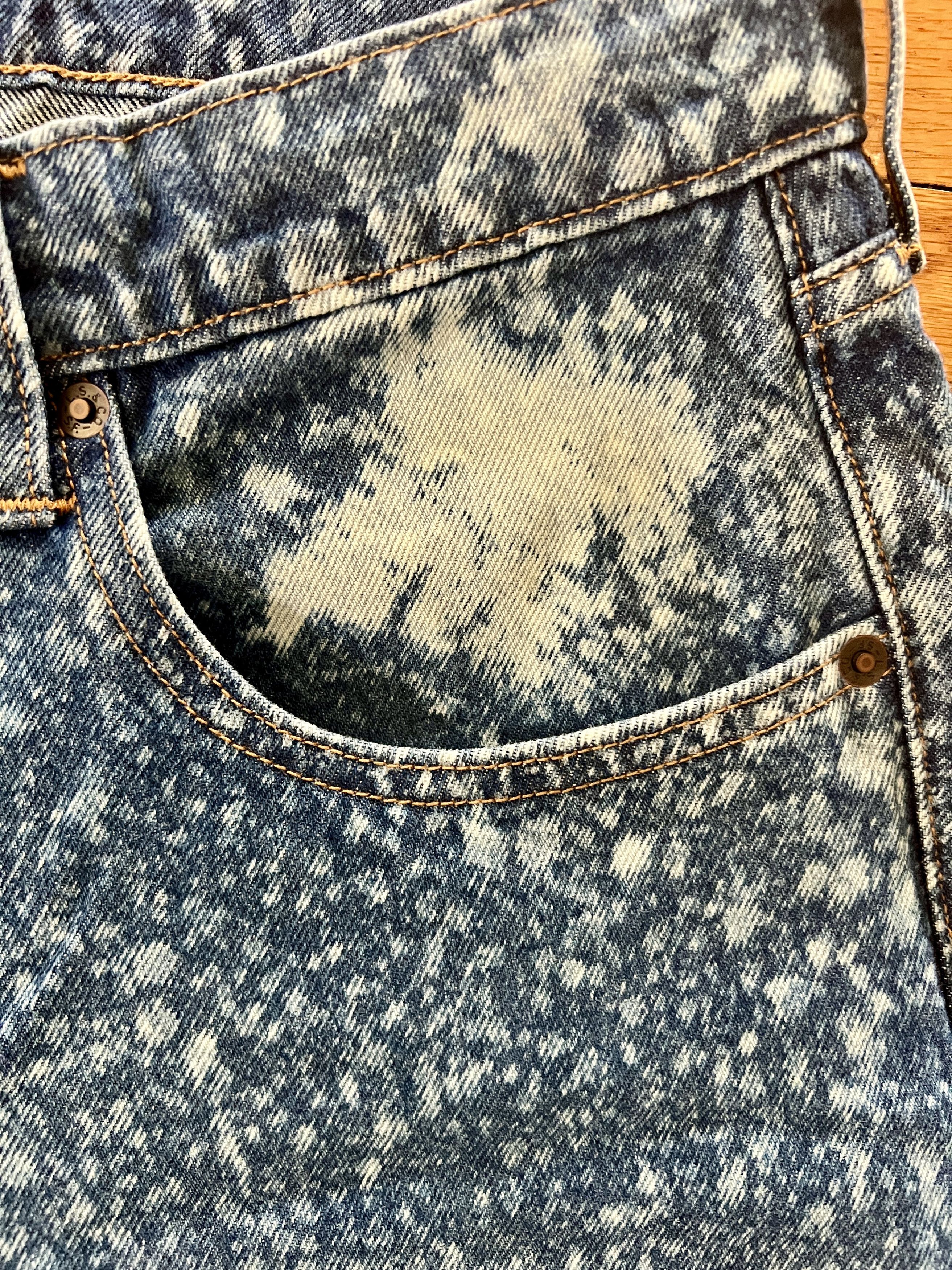 Levi's Rare Acid Wash Bleached Splashed Skate Jeans Size US 32 / EU 48 - 6 Thumbnail