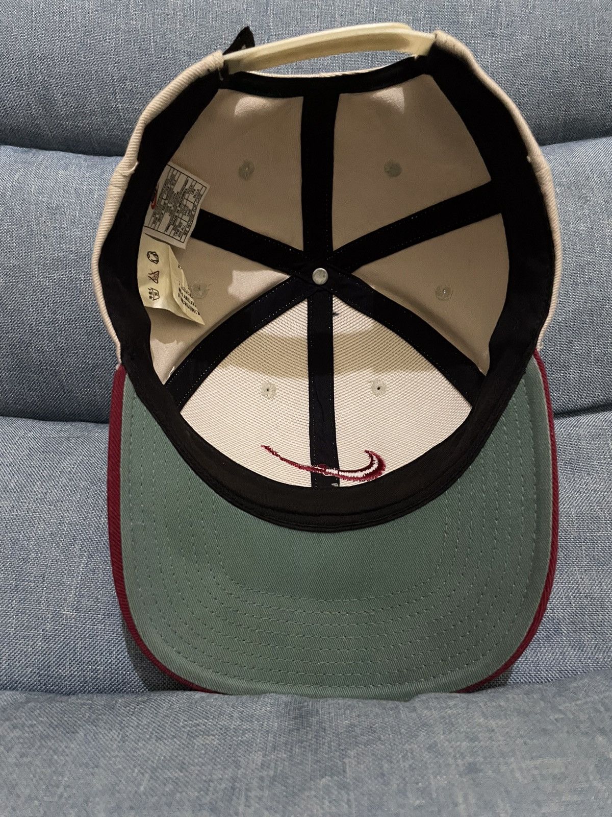 Nike Vintage rare two tone nike center swoosh hat cap snapback Size ONE SIZE - 6 Thumbnail