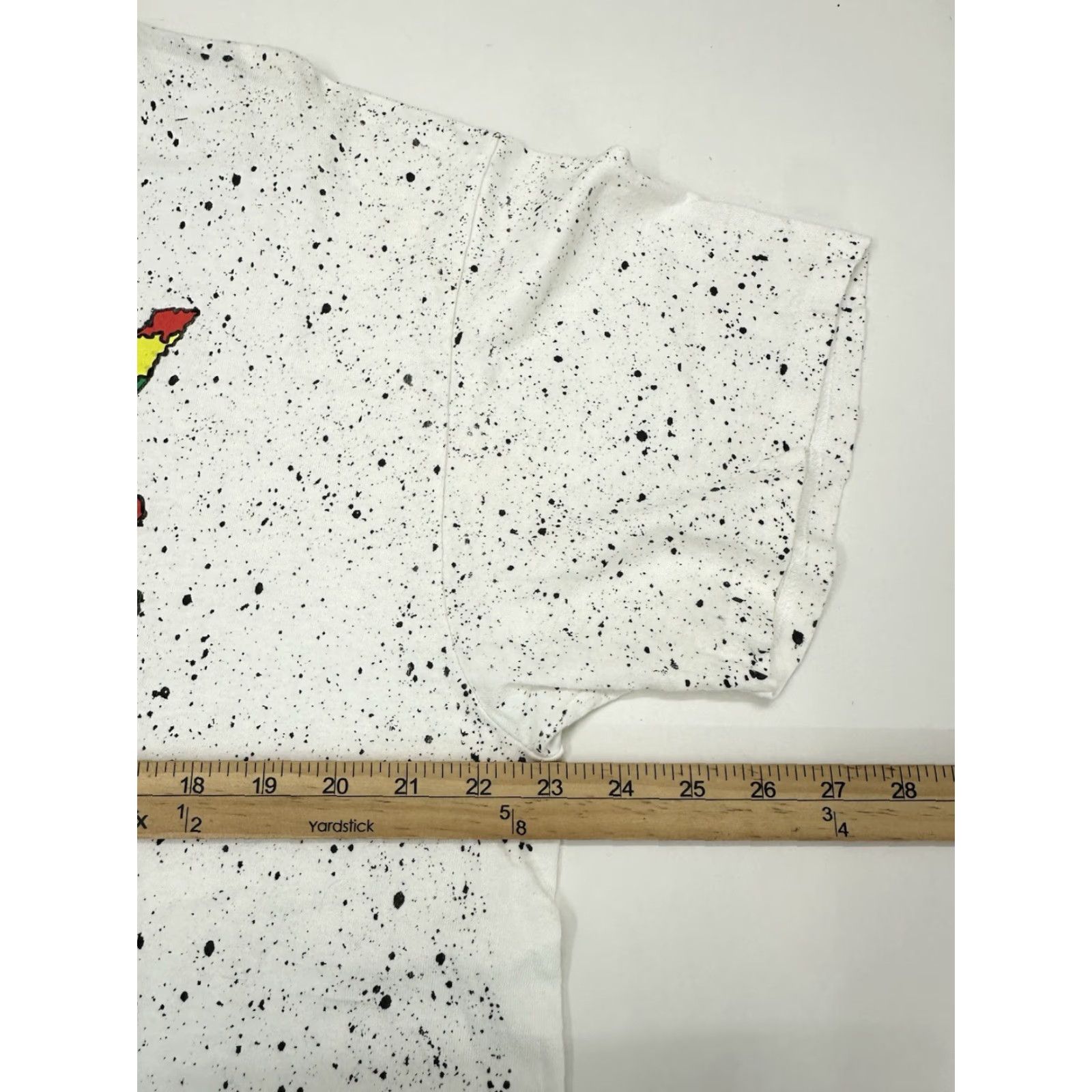 Vintage Warner Bros Looney Tunes T-Shirt Short Sleeve XL White Retro Rasta Black Splatter Bugs Bunny Daffy Duck Tasmania Devil Cartoon Classic Hip Hop Size US XL / EU 56 / 4 - 6 Thumbnail