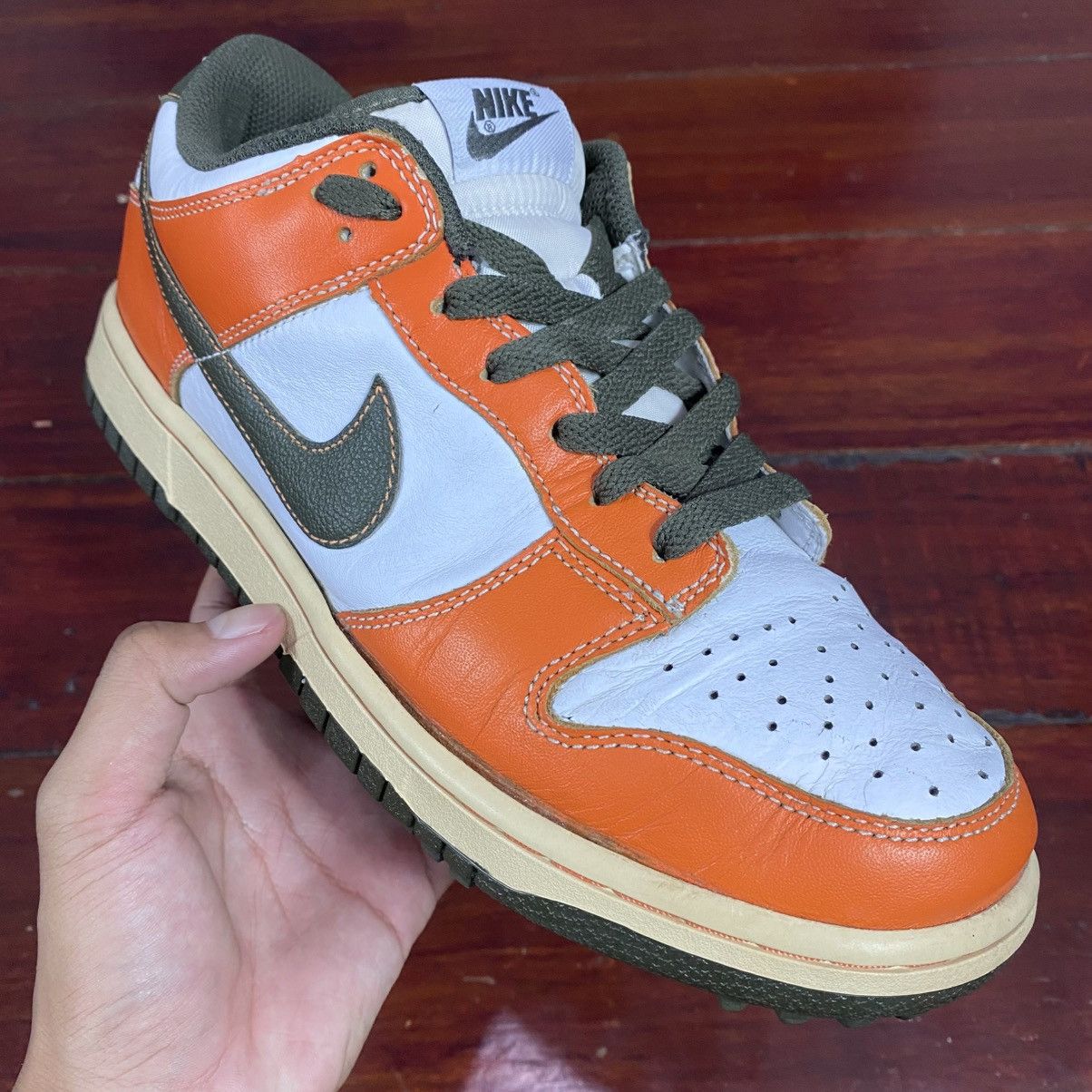 Nike Dunk Low NG Golf White Orange 2011 Size US 8 / EU 41 - 4 Thumbnail