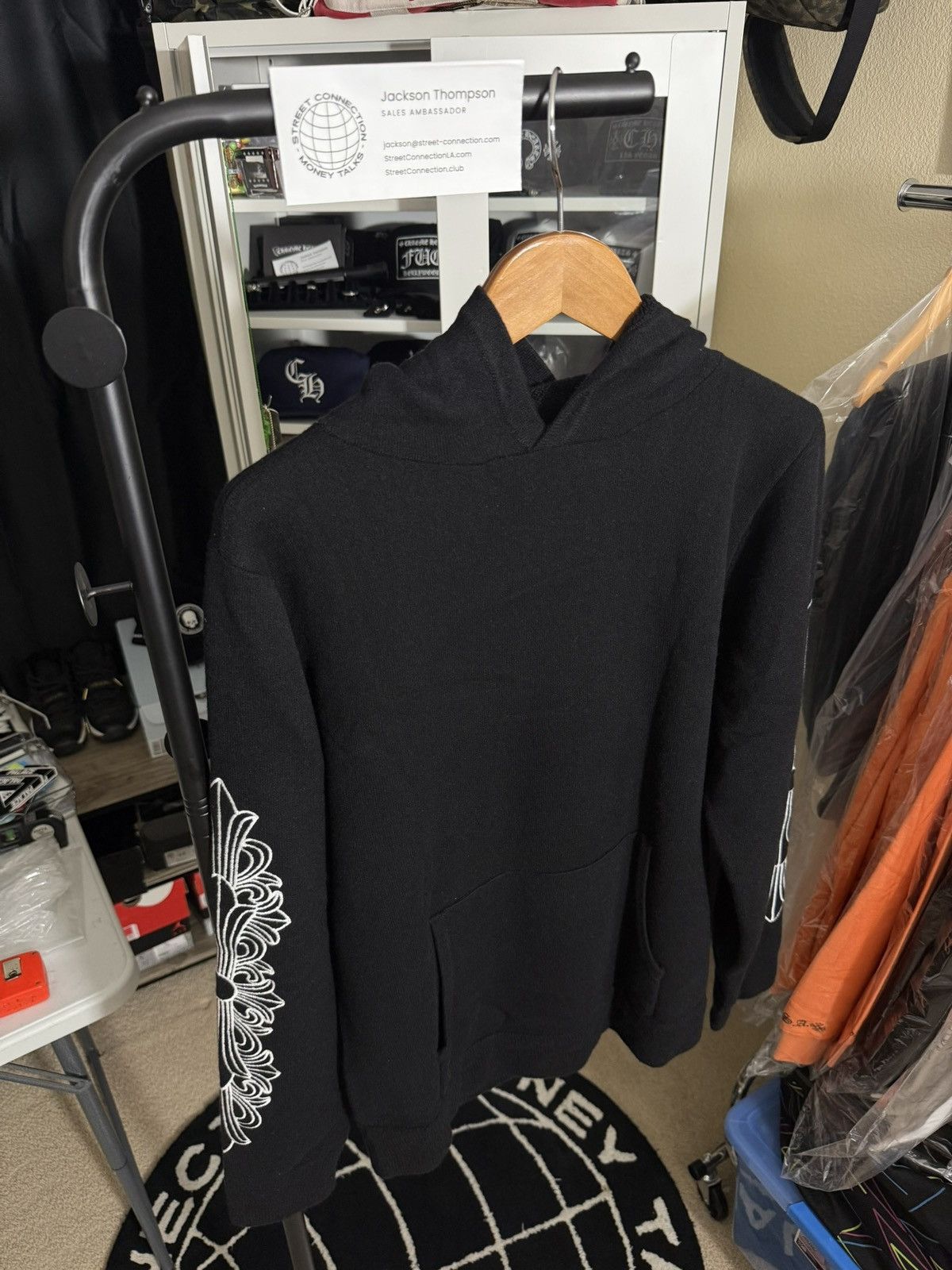 Chrome Hearts CHROME HEARTS “LIFE SENTENCE” CASHMERE HOODIE PULLOVER MED Size US M / EU 48-50 / 2 - 2 Thumbnail