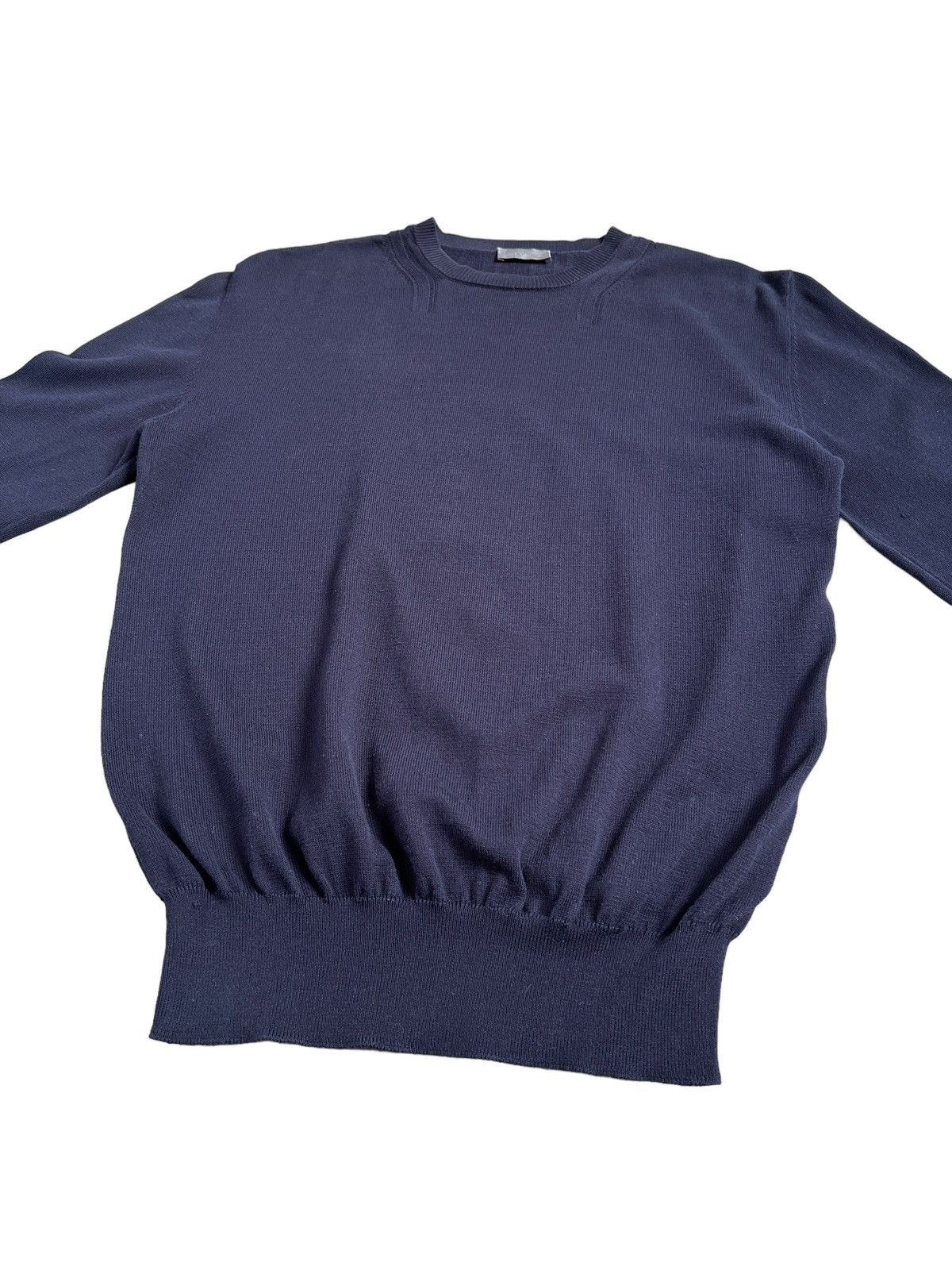 Dior × Hedi Slimane Dior Navy Blue Knitwear Sweater Size US M / EU 48-50 / 2 - 5 Thumbnail