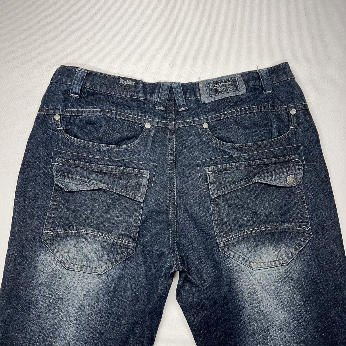Vintage Infringement Raider Jeans Black Denim Straight Baggy Y2K Size US 40 / EU 56 - 10 Thumbnail