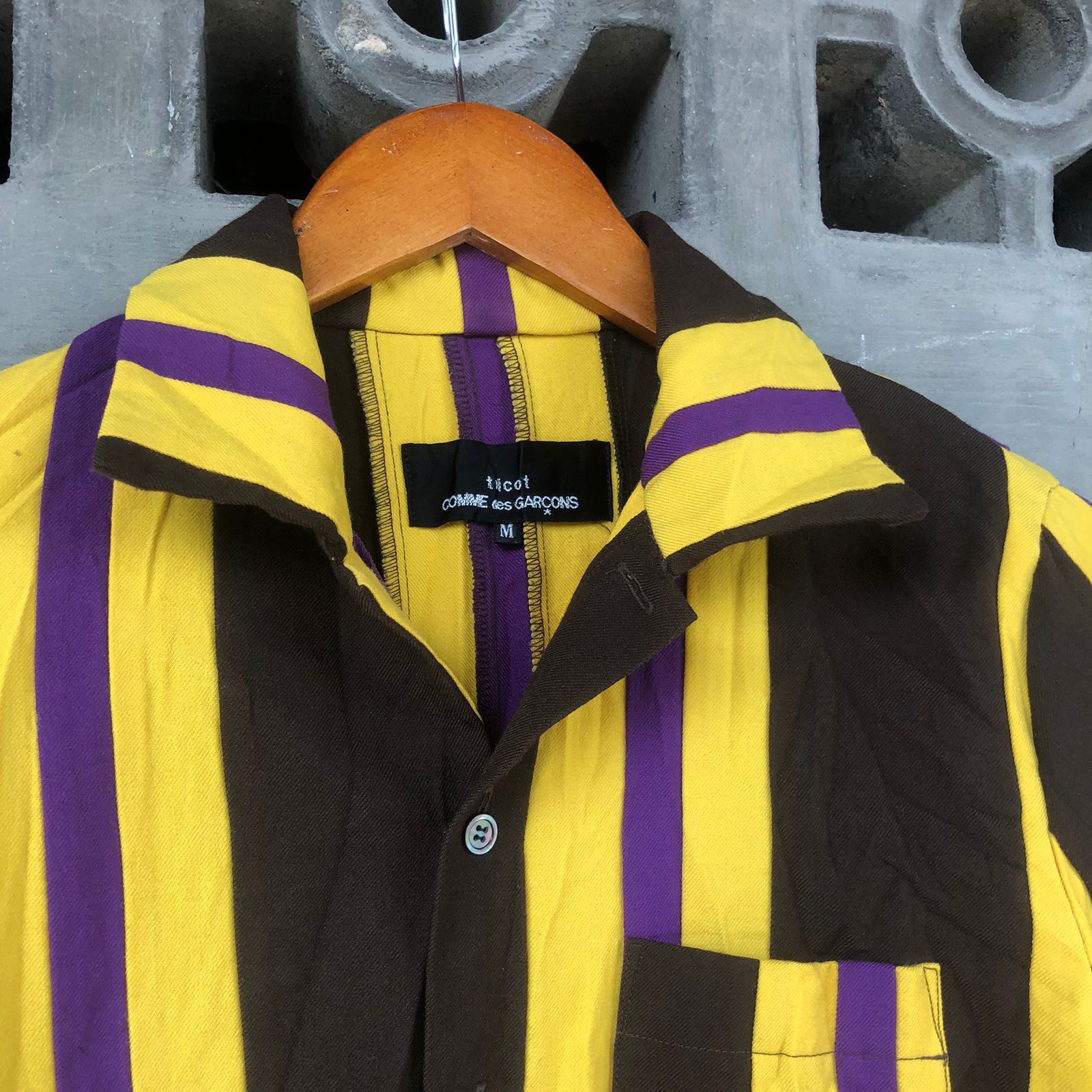 Comme des Garcons × Tricot Comme des Garcons 1990s Comme des Garcons Multi colour Wool Shirt Size M / US 6-8 / IT 42-44 - 2 Thumbnail
