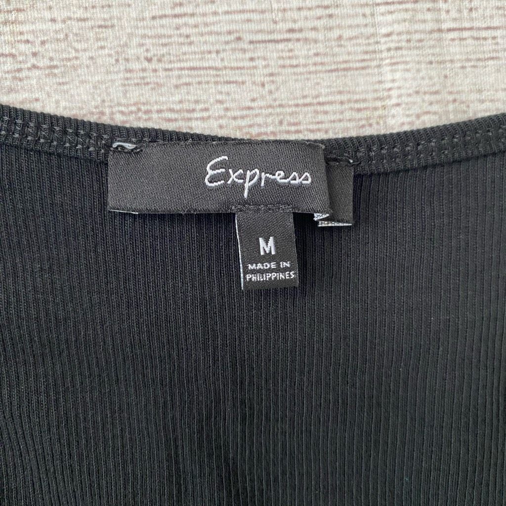 Express Express women M black sequin front ribbed tank top Size M / US 6-8 / IT 42-44 - 6 Thumbnail