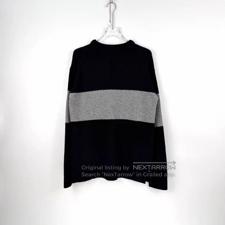 Loewe Loewe Black and grey wide striped embroidered logo wool sw Size L / US 10 / IT 46 - 4 Thumbnail
