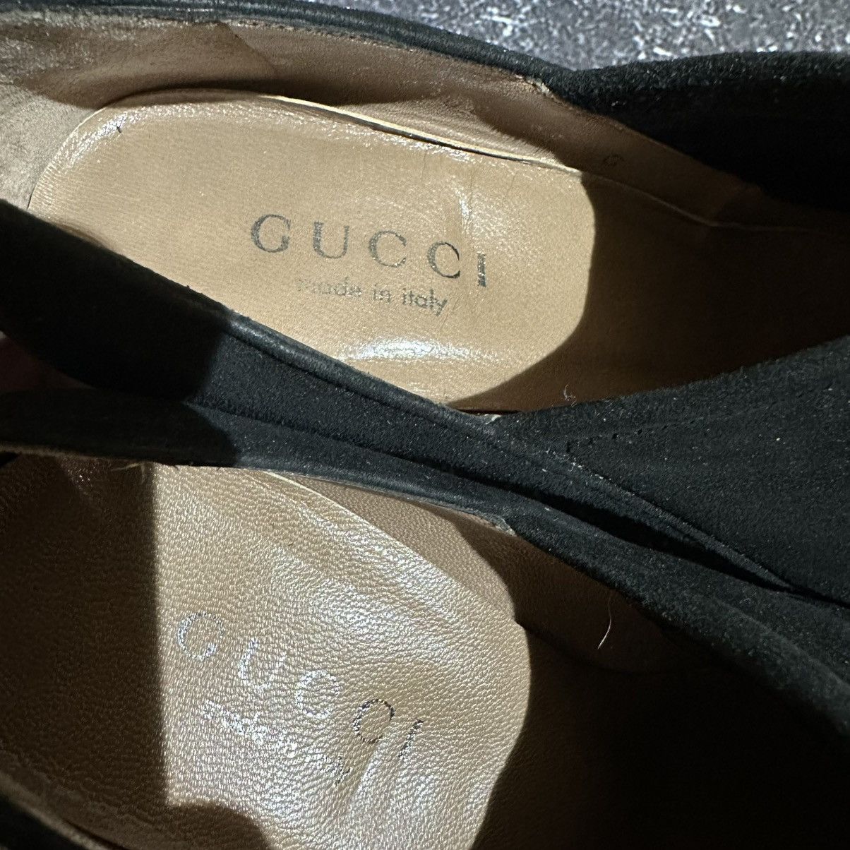 Gucci GUCCI - Women’s Black Suede Heels pumps Size 35C Size US 5 / IT 35 - 17 Thumbnail