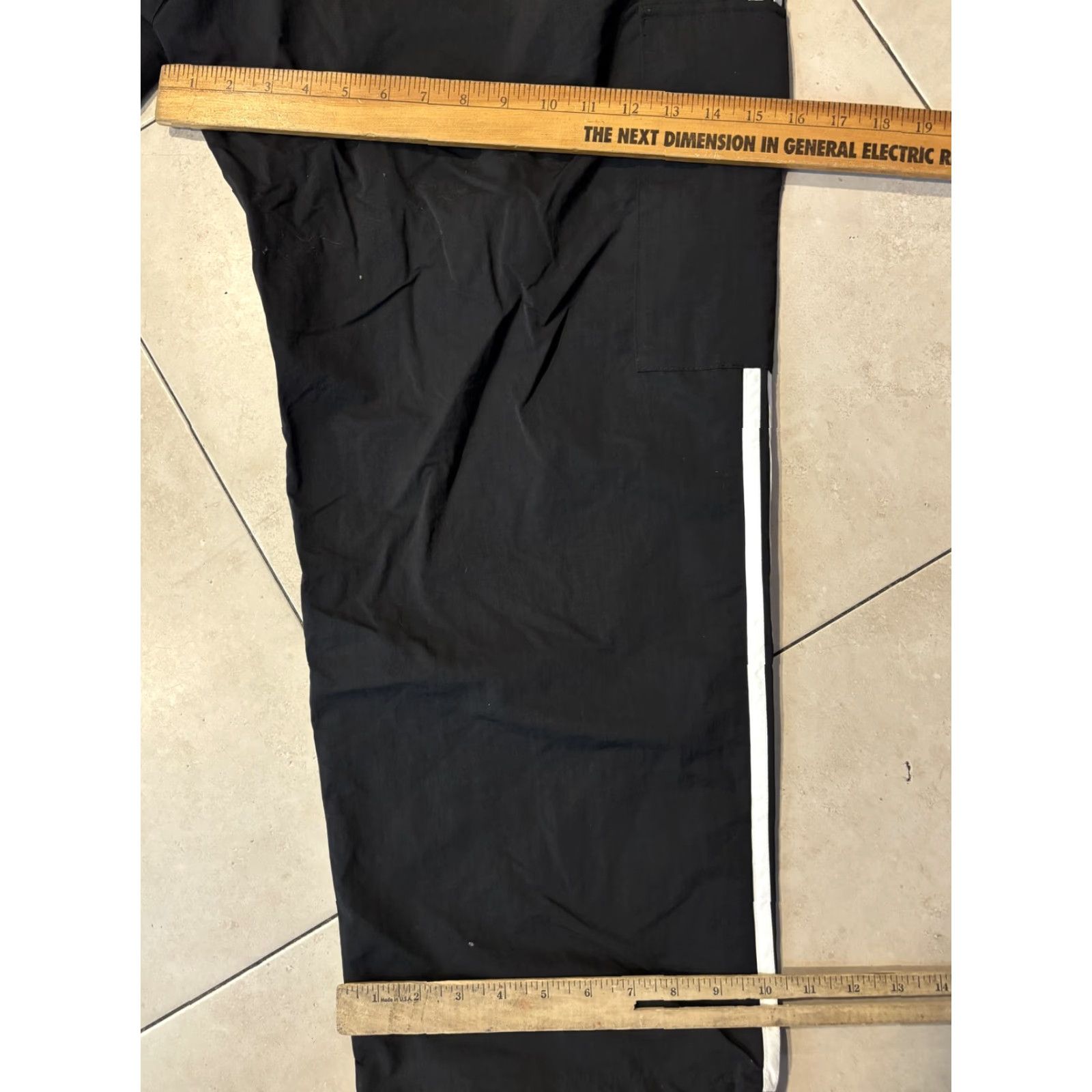 Adidas Adidas Originals Track Pants Mens XL Black Cargo Side Stripe Elastic Waist Size US 36 / EU 52 - 7 Thumbnail