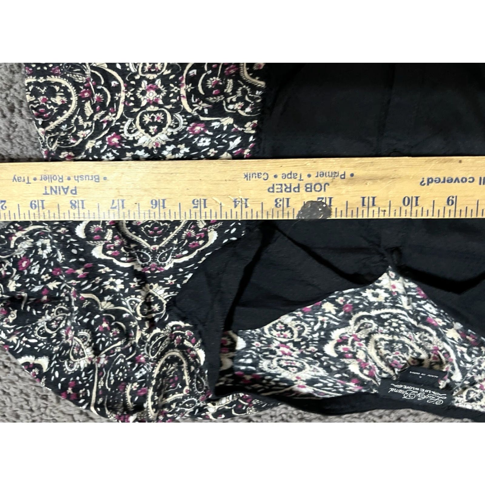 Lucky Brand VINTAGE Lucky Brand Sheer Henley Blouse Women’s Size Large Black Boho Love Size L / US 10 / IT 46 - 4 Thumbnail