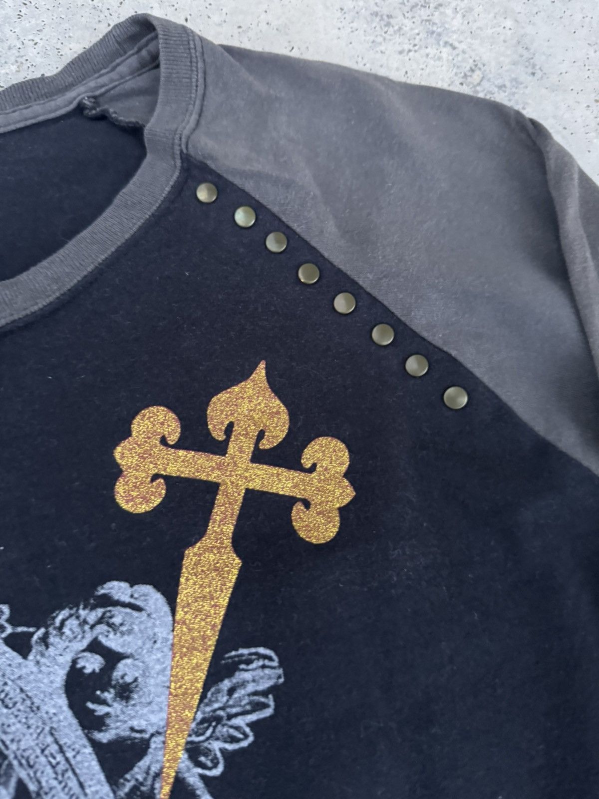 Seditionaries Laform Cupid Cross Studded seditionaries Styled Punk Tees Size US L / EU 52-54 / 3 - 4 Thumbnail