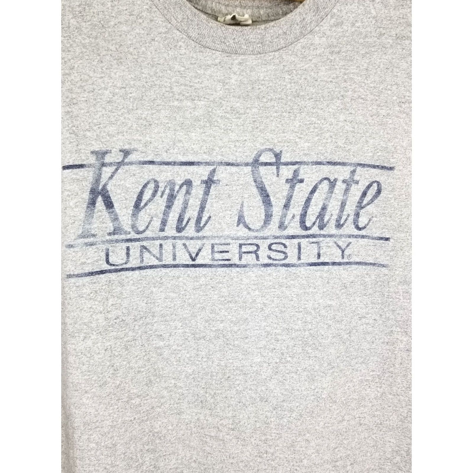 Vintage VINTAGE 90's KENT STATE UNIVERSITY GRAY RAYON SINGLE STITCH T-SHIRT LARGE Mens Size US L / EU 52-54 / 3 - 2 Thumbnail