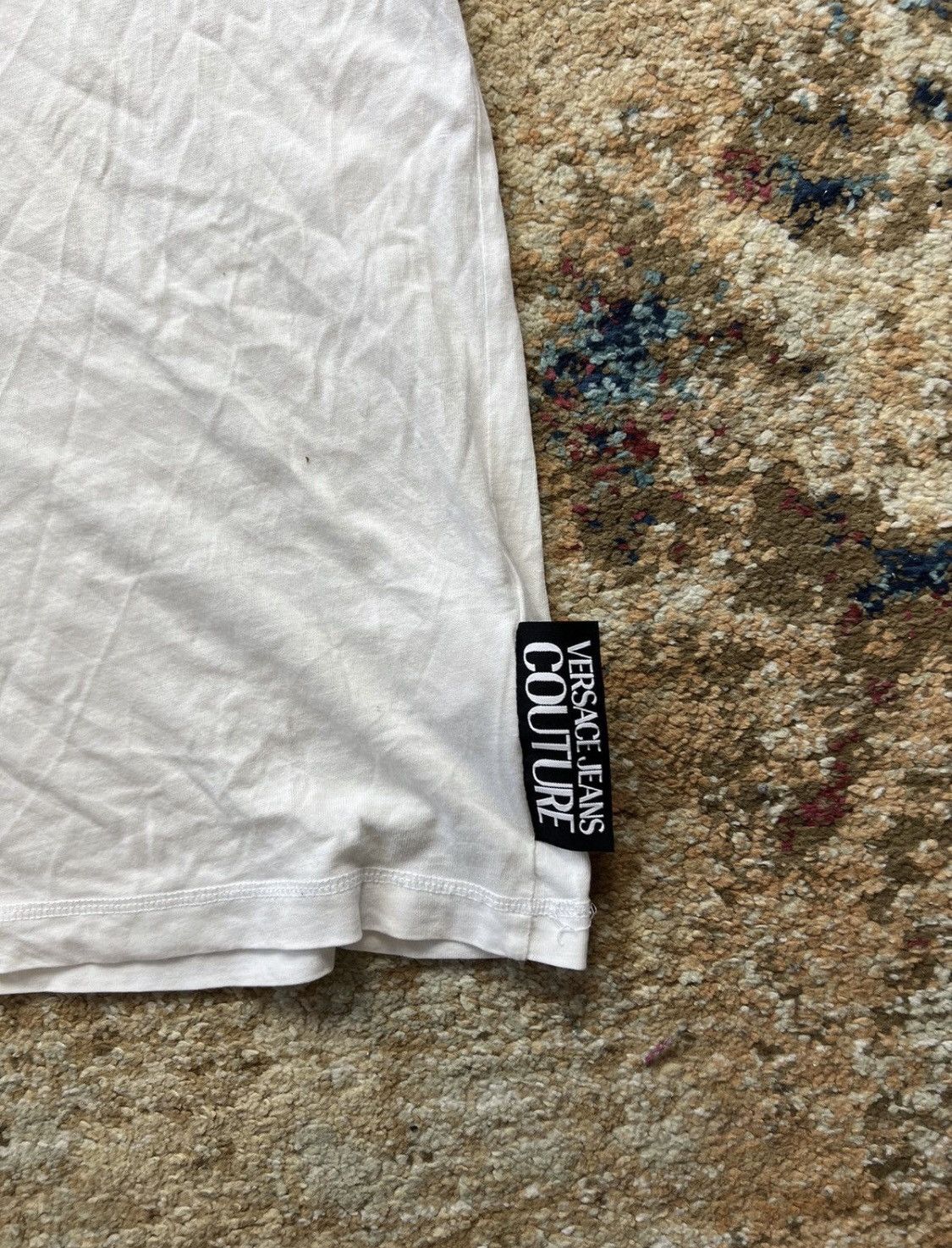 Versace Jeans Couture × Vintage 90’s VERSACE JEANS COUTURE BIG CENTRAL LOGO TEE OLD MONEY Size US XL / EU 56 / 4 - 2 Thumbnail