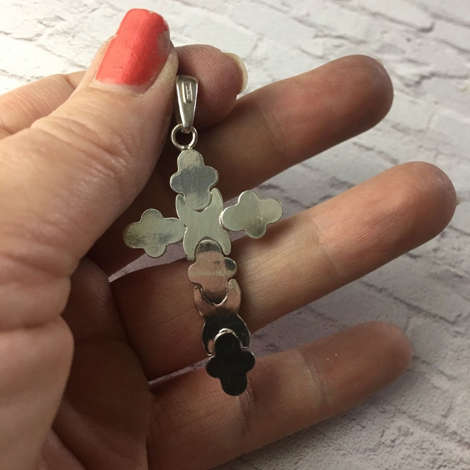 The Unbranded Brand Sterling Silver Cross Pendant Size ONE SIZE - 5 Thumbnail