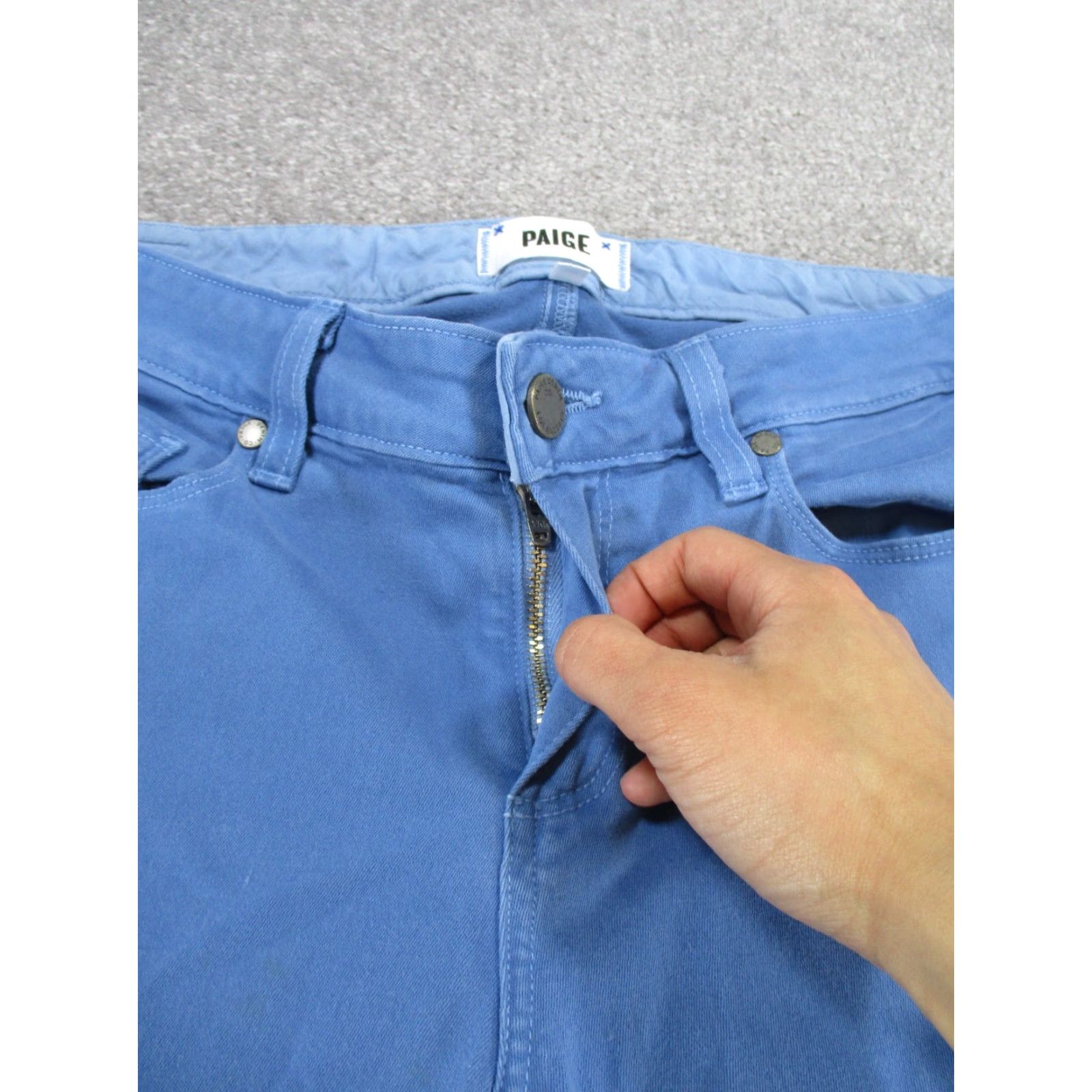Paige Paige Pants Womens 29 Kylie Crop Light Blue Cotton Skinny * Pants Cropped Women 29 Blue Cotton Spandex Paige Skinny Womens Size 29" - 4 Thumbnail