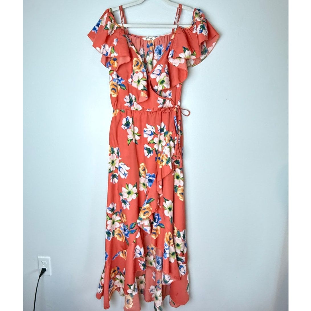 Blush Hint of Blush Ruffled Maxi Dress, Sz L Size L / US 10 / IT 46 - 3 Thumbnail