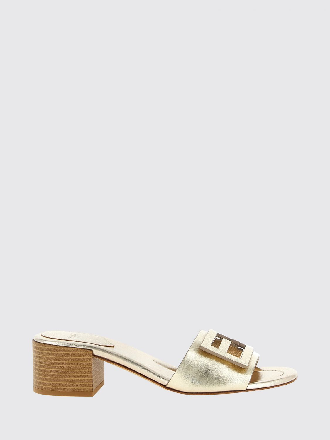 Fendi Fendi Heeled Sandal Woman Grey Size US 7 / IT 37 - 1 Thumbnail