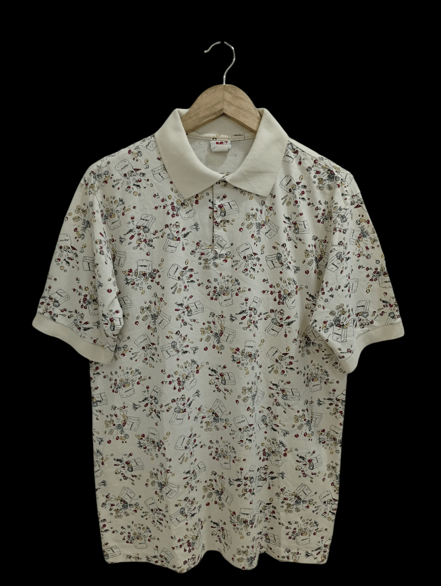 Japanese Brand × Vintage 🔥🔥Vintage Whang Full Print Polo T-Shirt Size US L / EU 52-54 / 3 - 1 Thumbnail