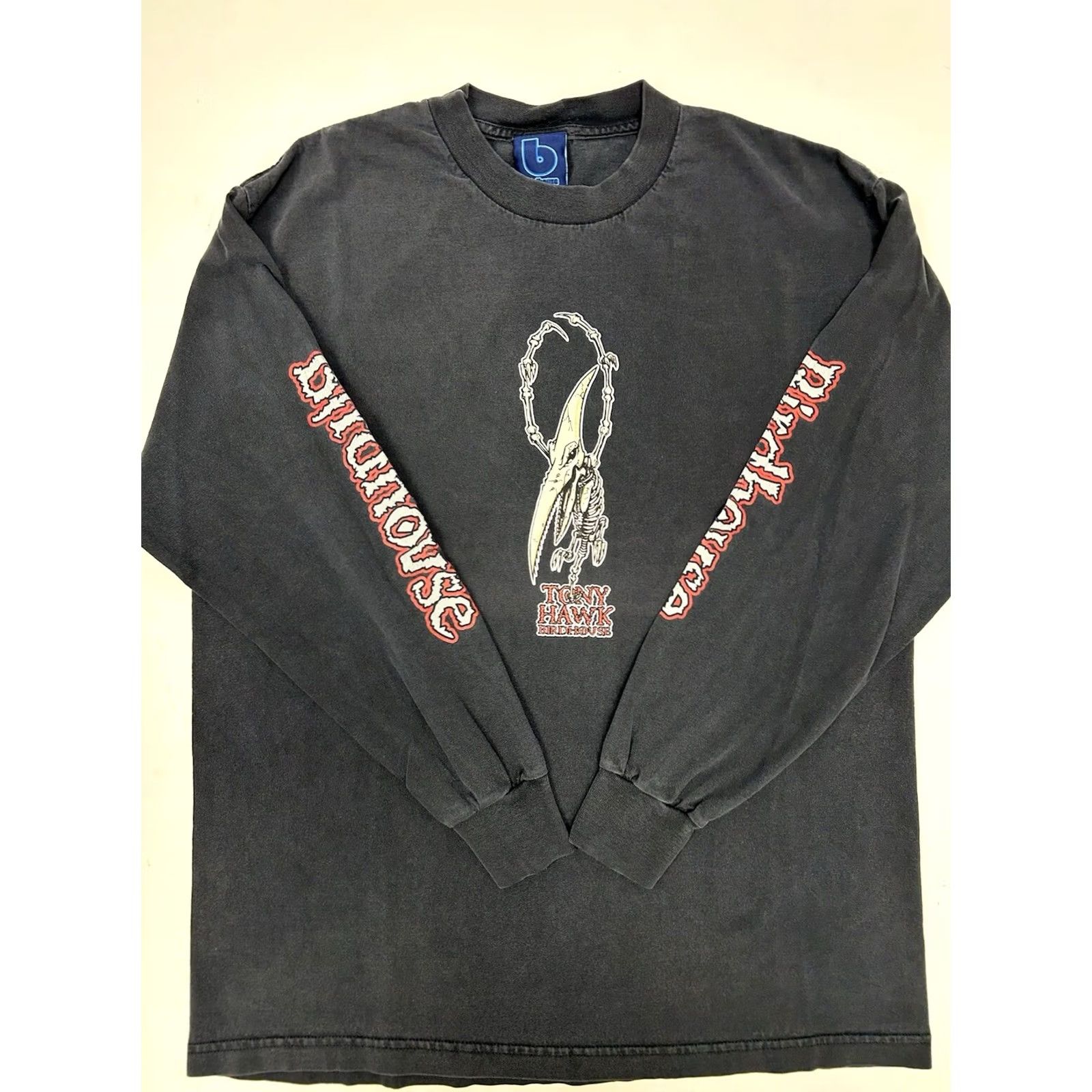 Vintage VINTAGE Birdhouse Mens L Black Skateboards Tony Hawk Pterodactyl Skate Long Sleeve Size US L / EU 52-54 / 3 - 5 Thumbnail