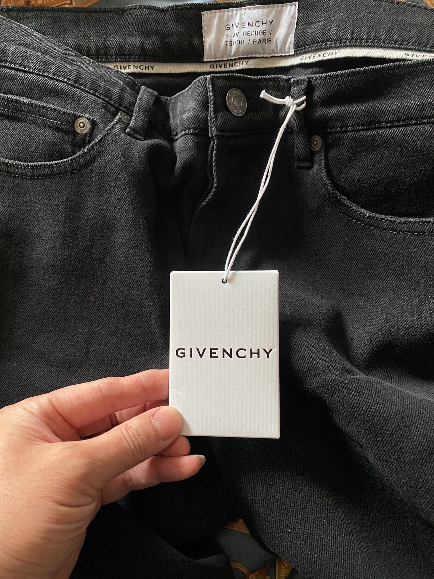 Givenchy Givenchy Black Distressed Cut Jeans 31 Size US 31 - 8 Thumbnail