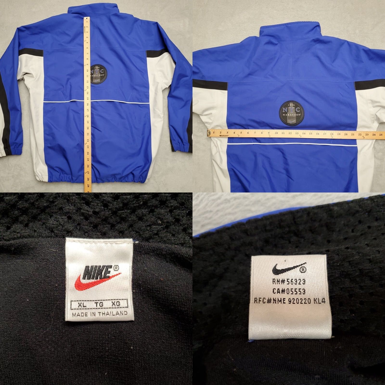 Nike VINTAGE Nike Jacket Mens XL Blue Storm Fit Windbreaker 1996 NYC Marathon 90s y2k Size US XL / EU 56 / 4 - 8 Thumbnail