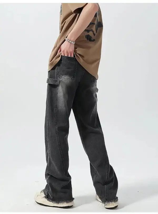 Jean Straight Casual Split Zipper Leg Jeans Size US 32 / EU 48 - 4 Thumbnail