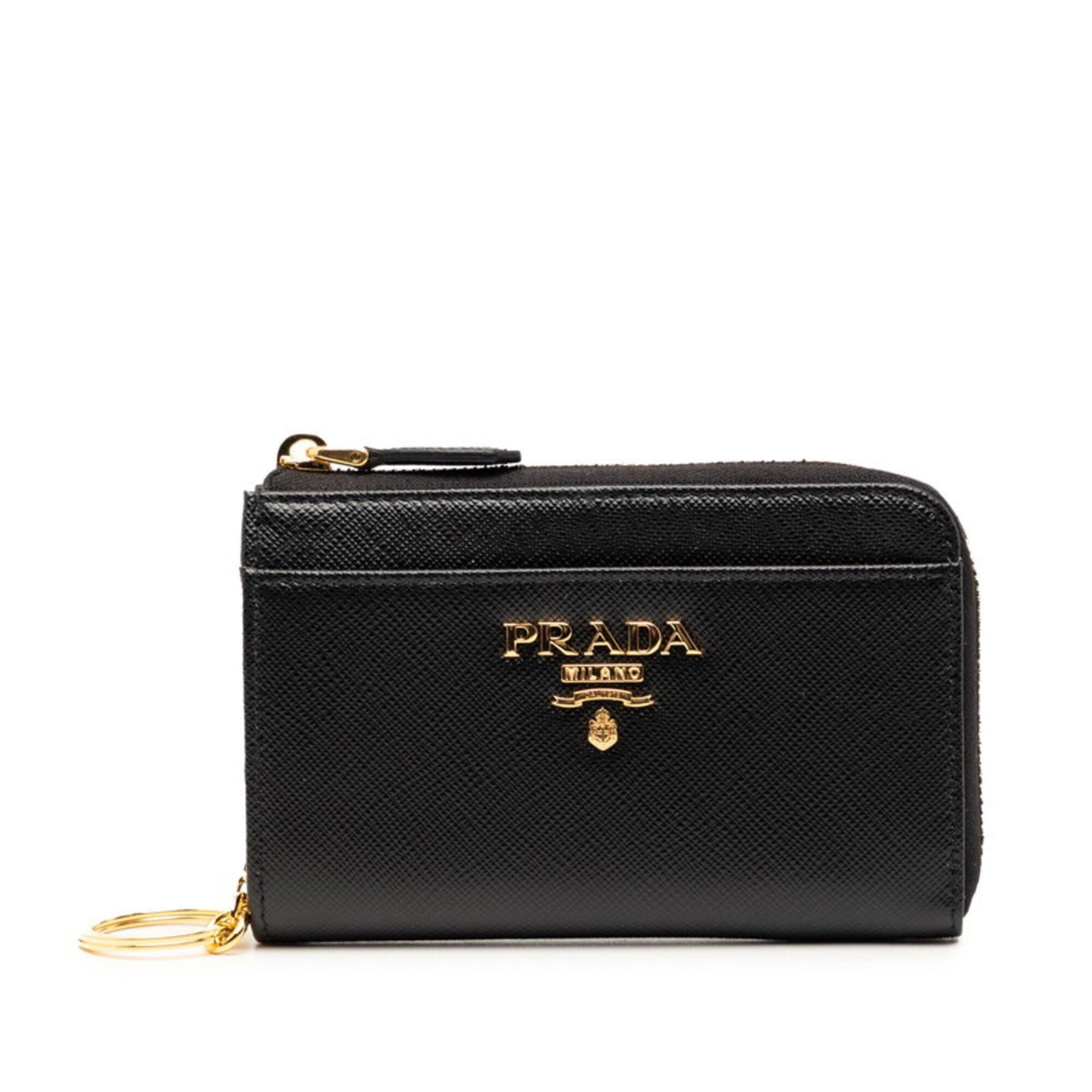 Prada Prada Compact Wallet, Black Saffiano Leather, Women's Wallet/Coin Case. Size ONE SIZE - 1 Thumbnail