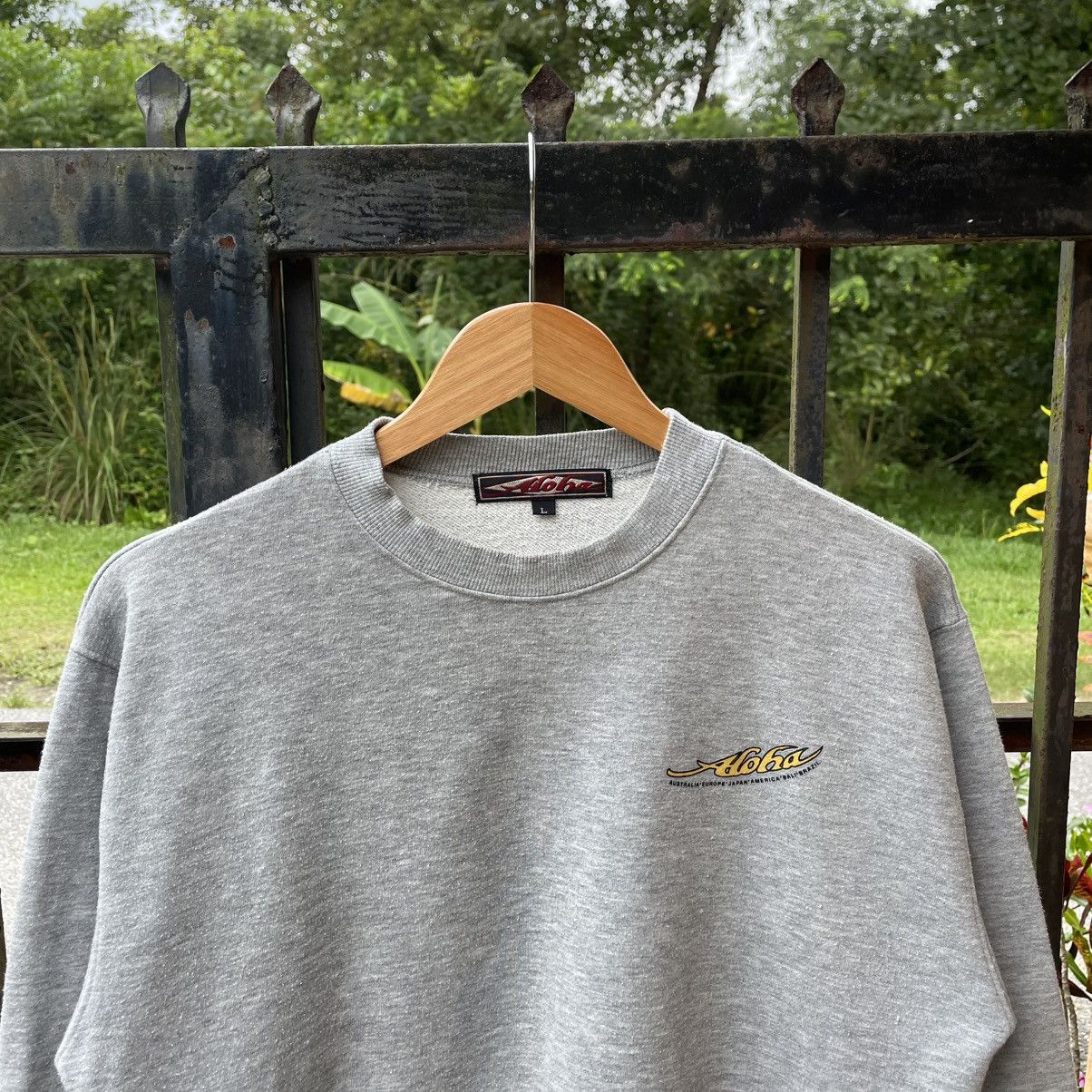Vintage 🔥Vintage 90s Aloha Big Logo Surf Skate Sweatshirts Size US S / EU 44-46 / 1 - 5 Thumbnail