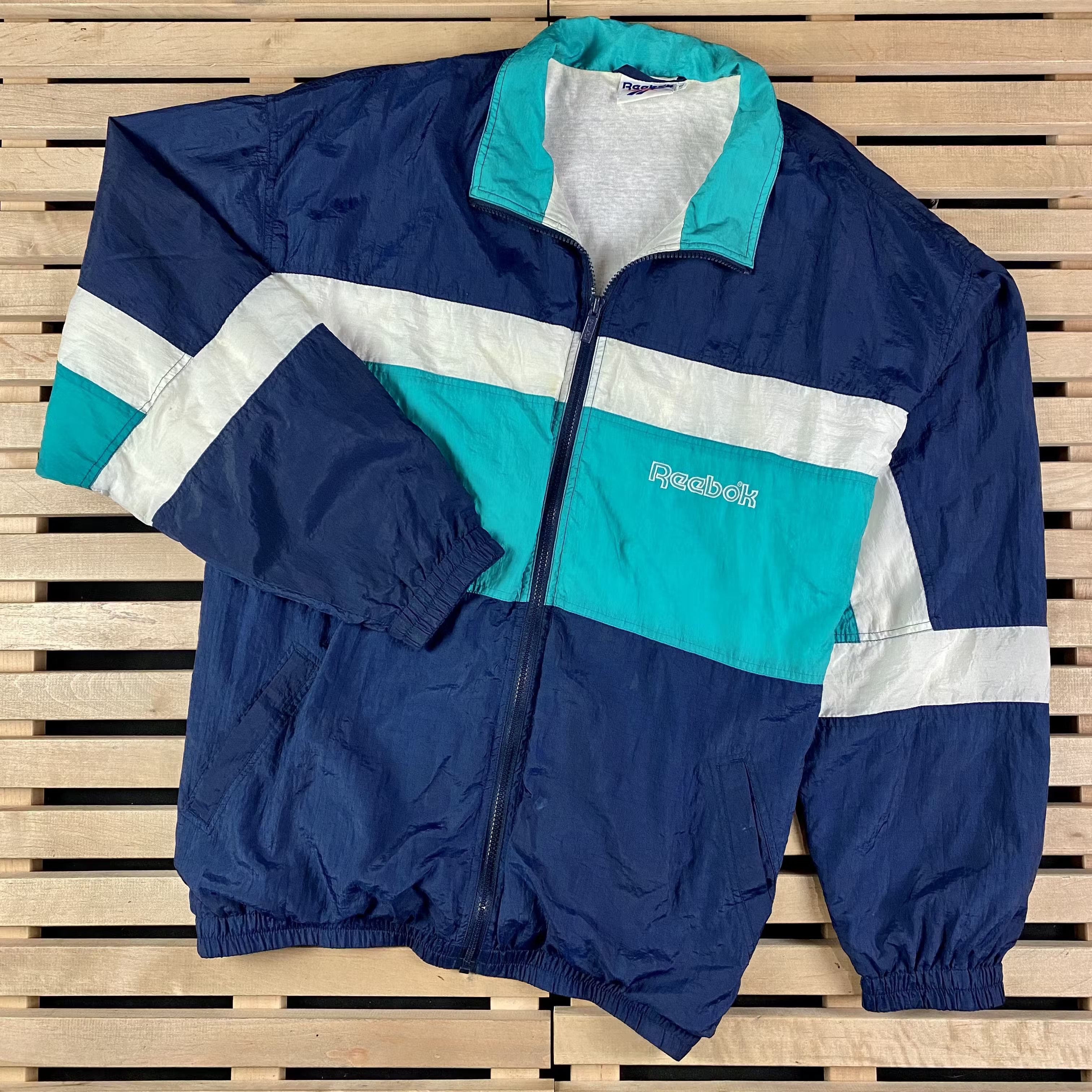 Reebok × Vintage Mens Track Bomber Jacket Reebok Vintage Size XL Size US XL / EU 56 / 4 - 1 Thumbnail