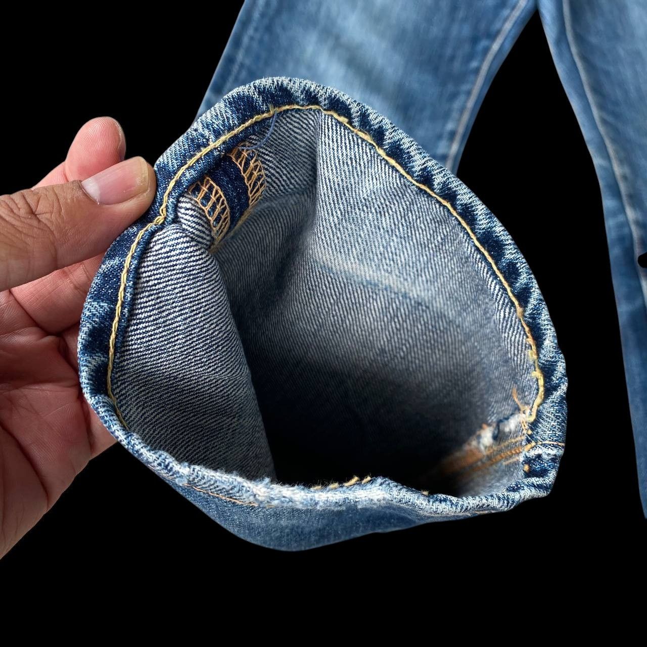Kapital VINTAGE KAPITAL BY KIRO HIRATA FADED BLUE LOWRISE SLIMFIT Size US 27 - 4 Thumbnail